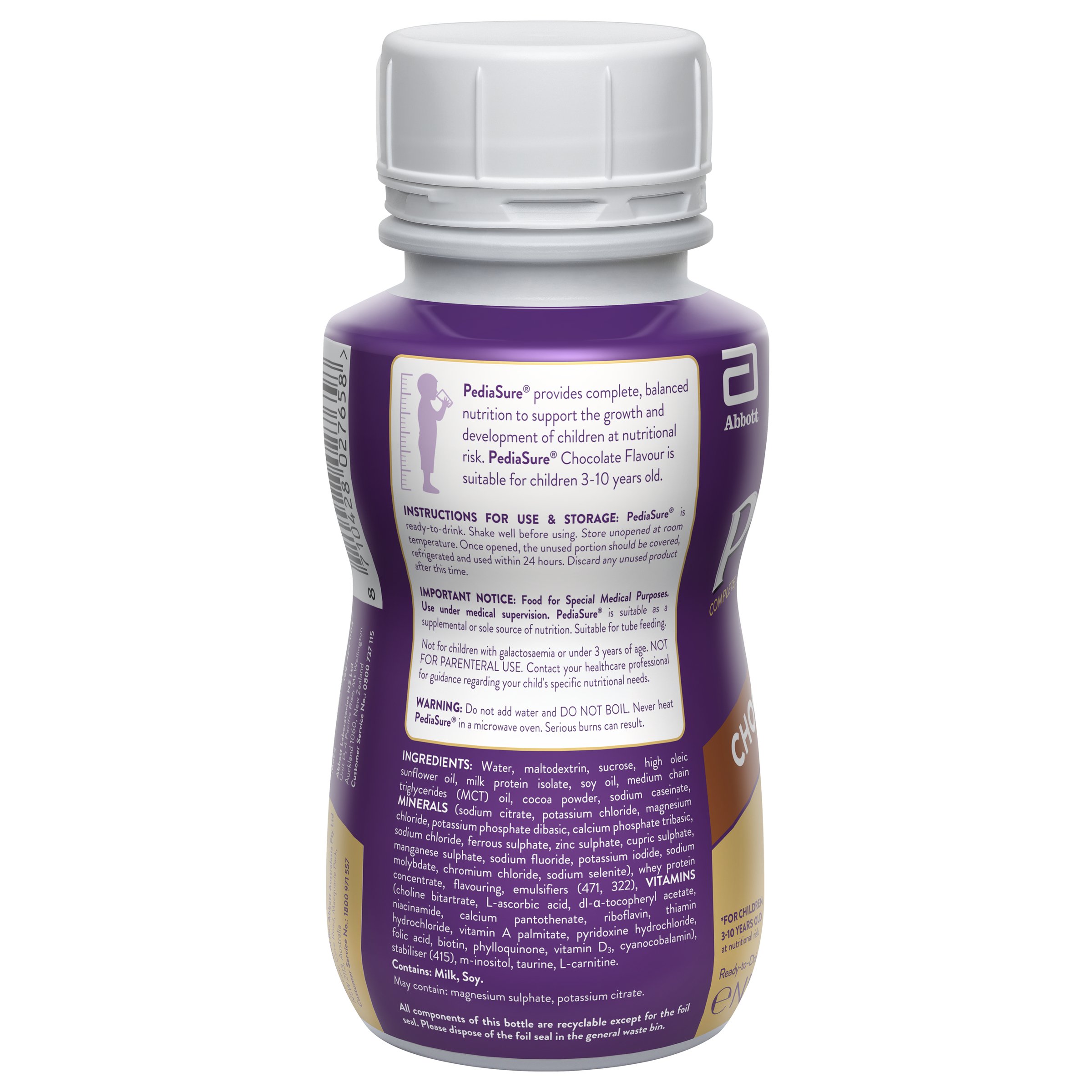 PediaSure Ready To Drink Bottle Chocolate 200ml - Image 2