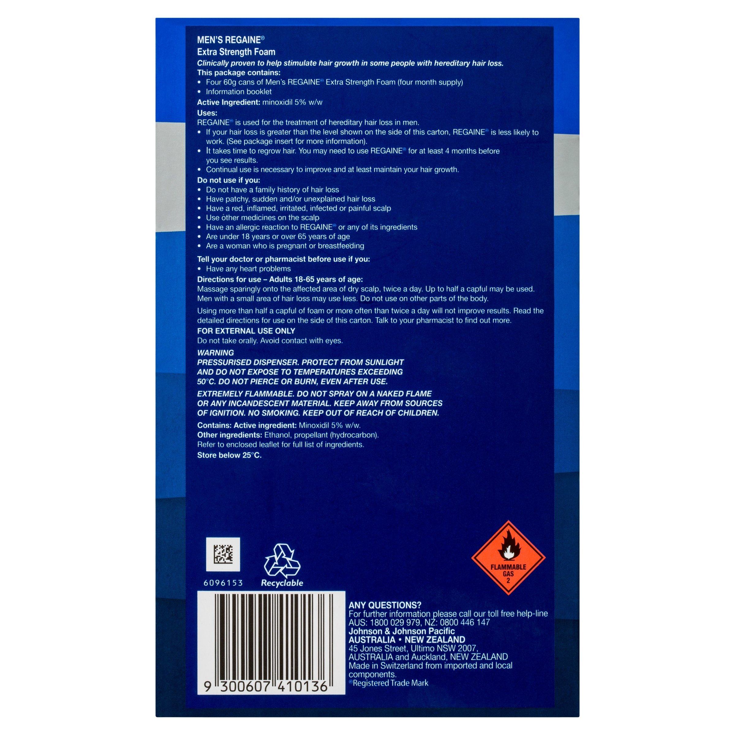 Regaine Men's Extra Strength Foam 4 Months Supply 240g - Image 2