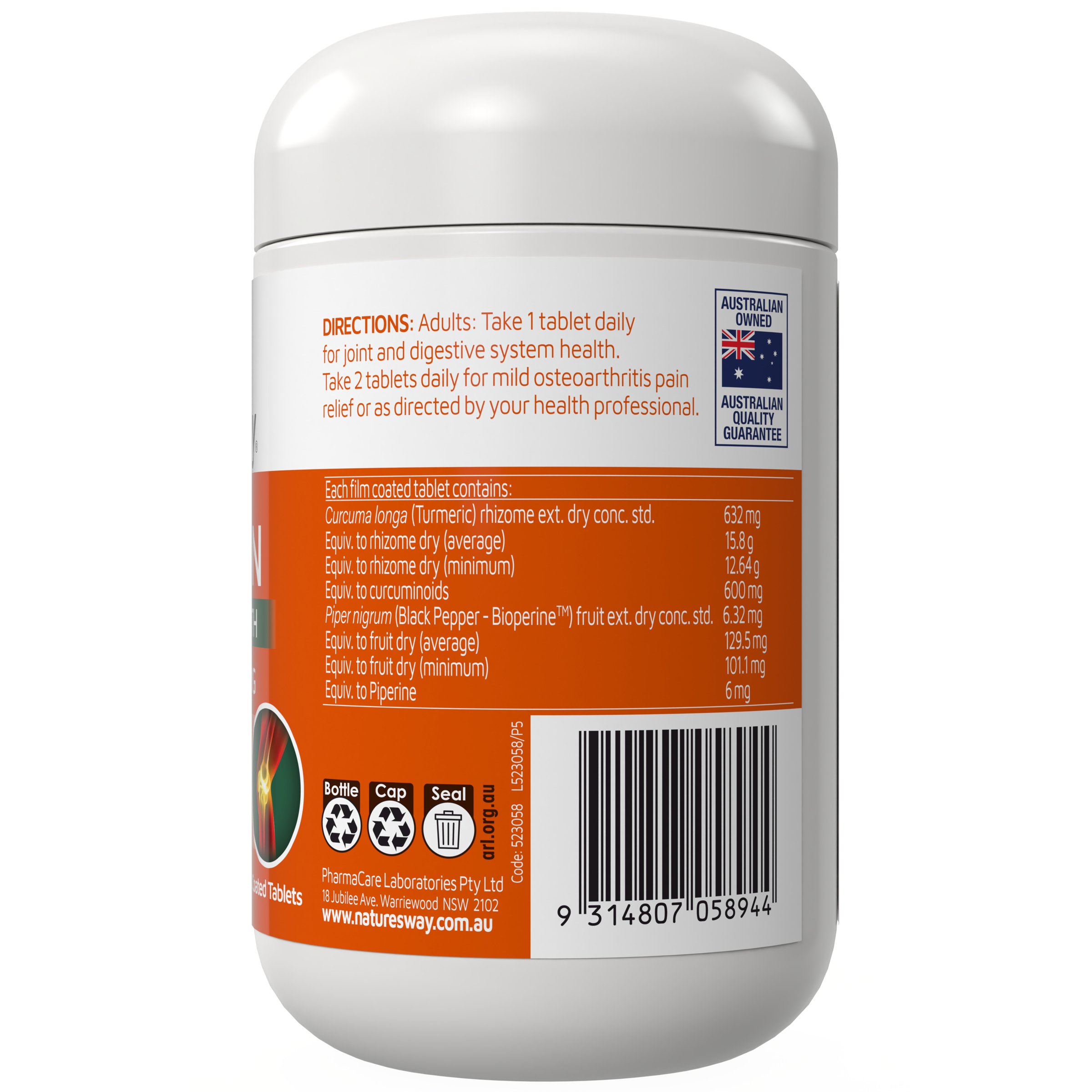 Nature's Way Activated Curcumin 90 tablets - Image 3