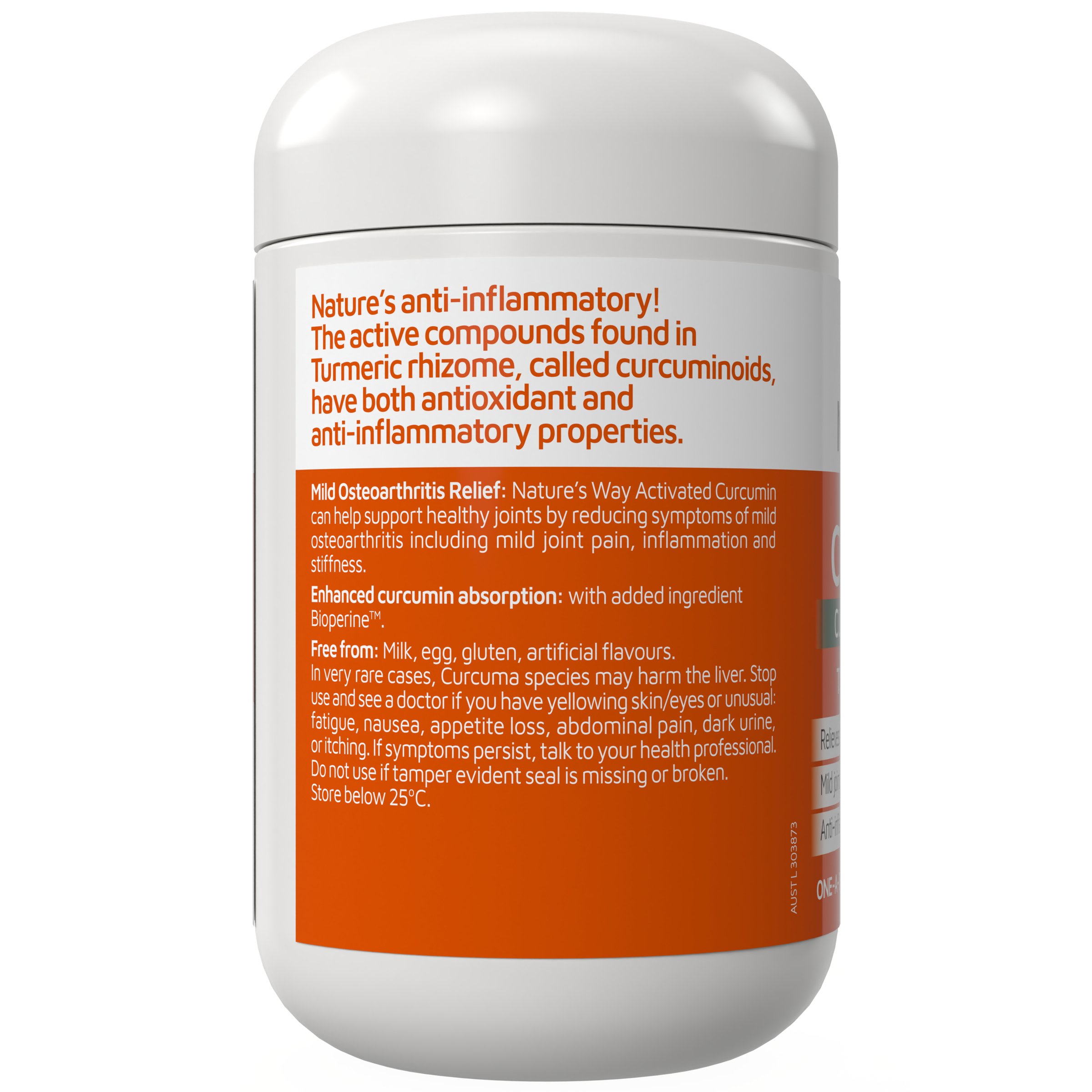 Nature's Way Activated Curcumin 90 tablets - Image 2