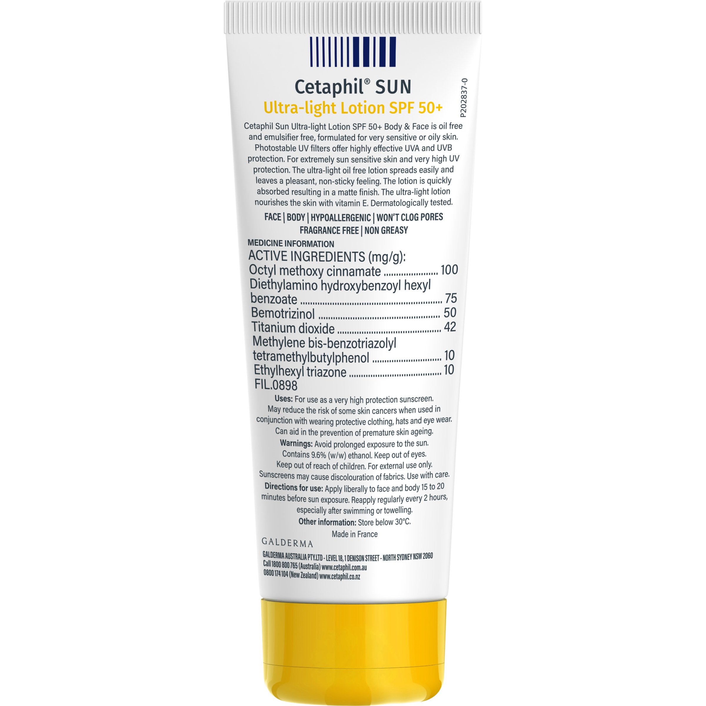 Cetaphil Sun Ultra Light Lotion SPF50+ - 100ml - Image 2