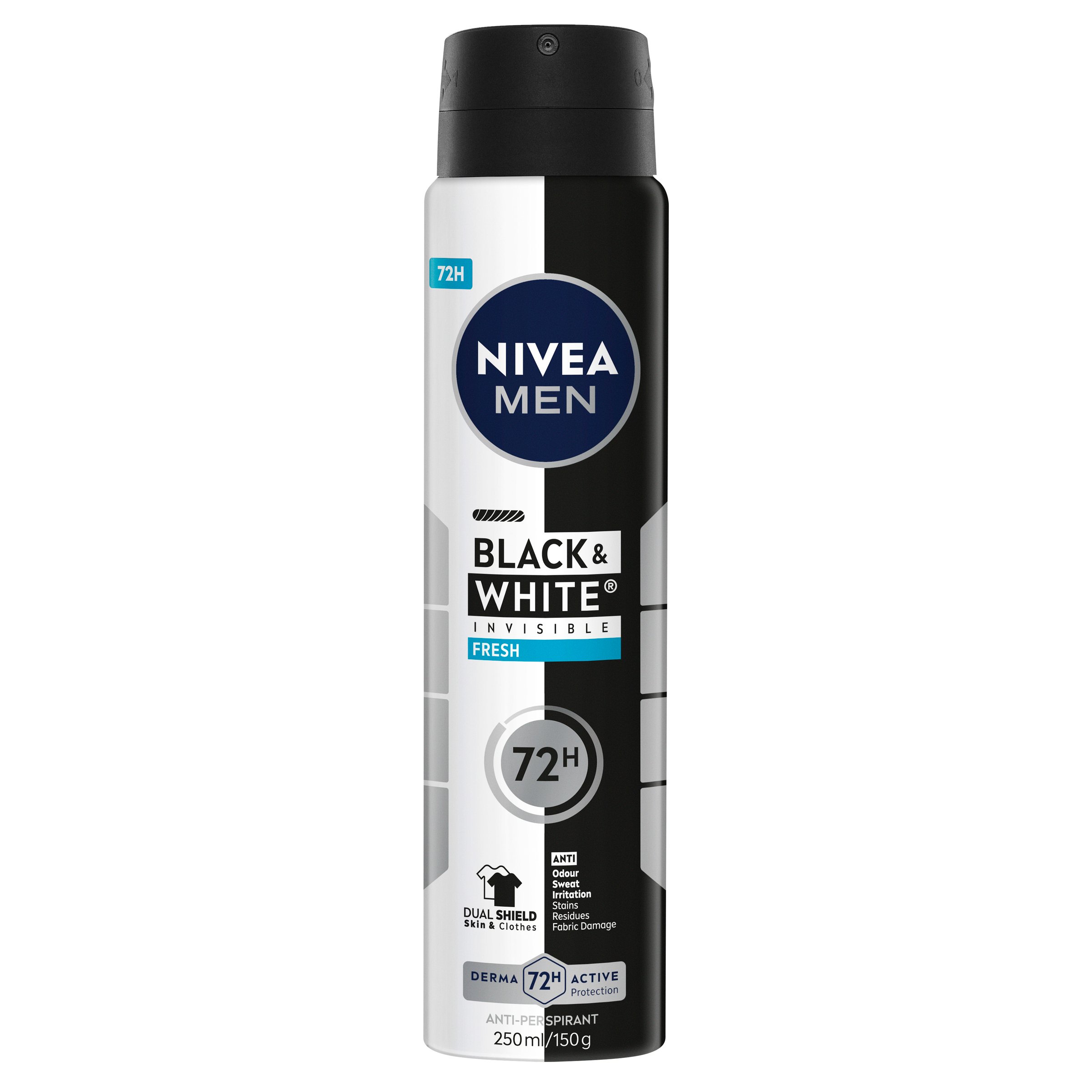 Nivea Men Black & White Fresh Aerosol 250ml - Image 1