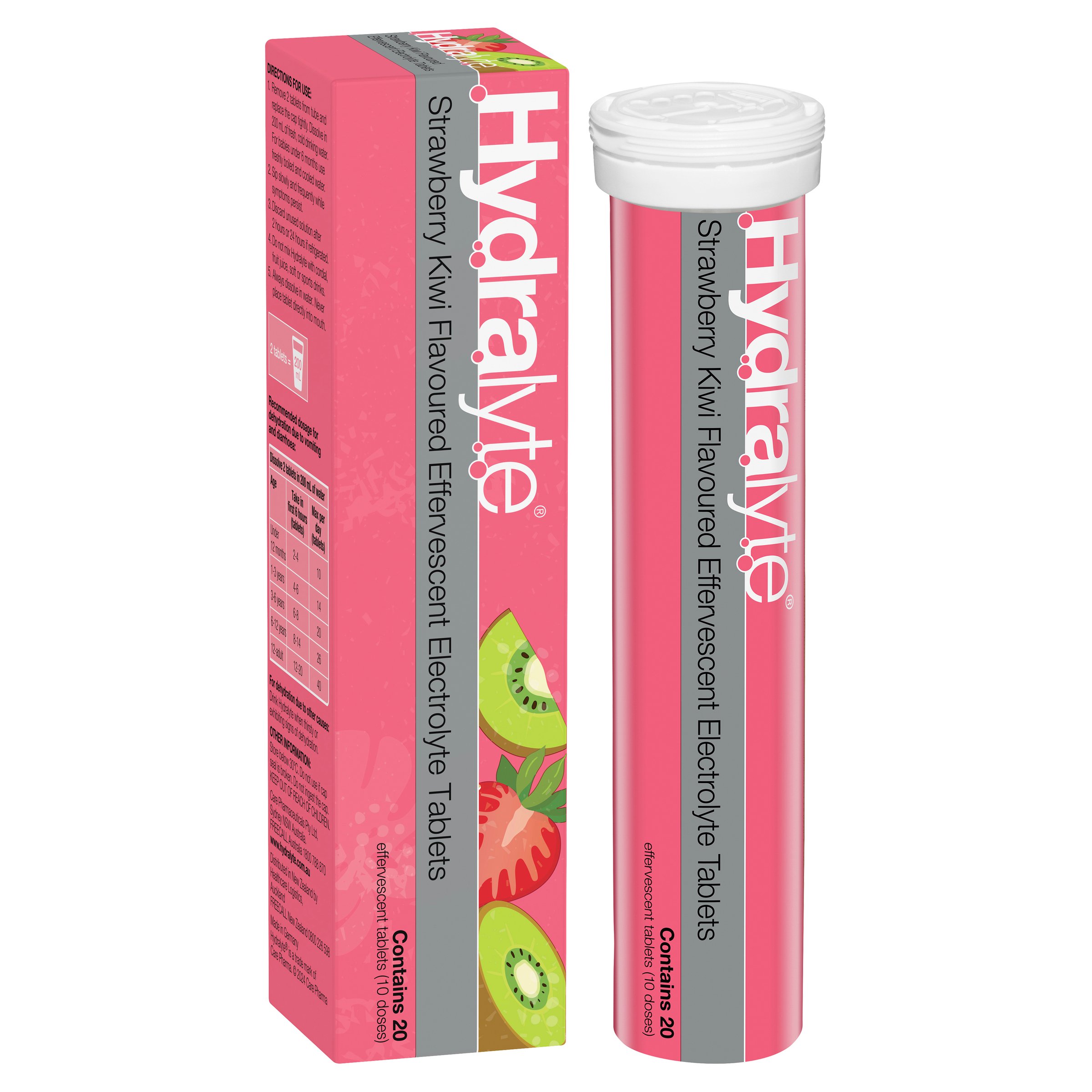 Hydralyte Effervescent Strawberry Kiwi 20 tablets - Image 6