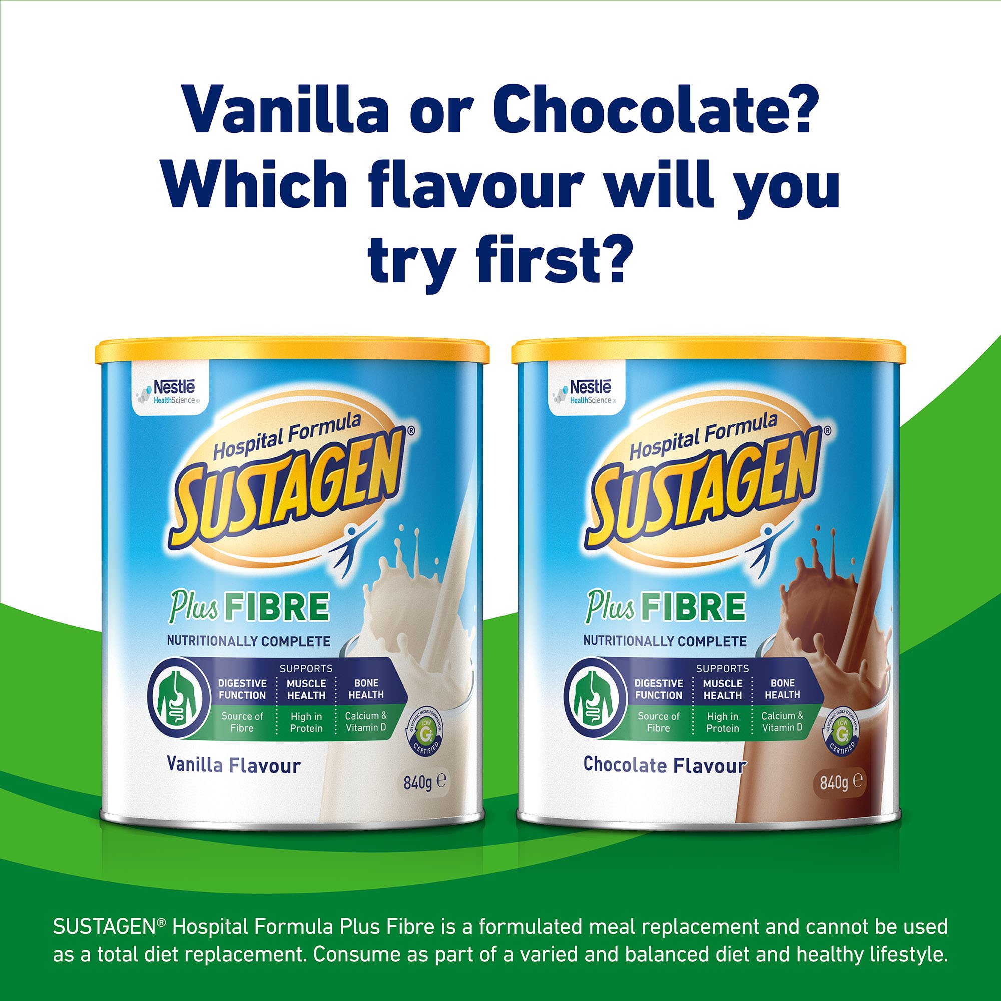 Sustagen Hospital Formula Plus Fibre Vanilla Flavour 840g - Image 7