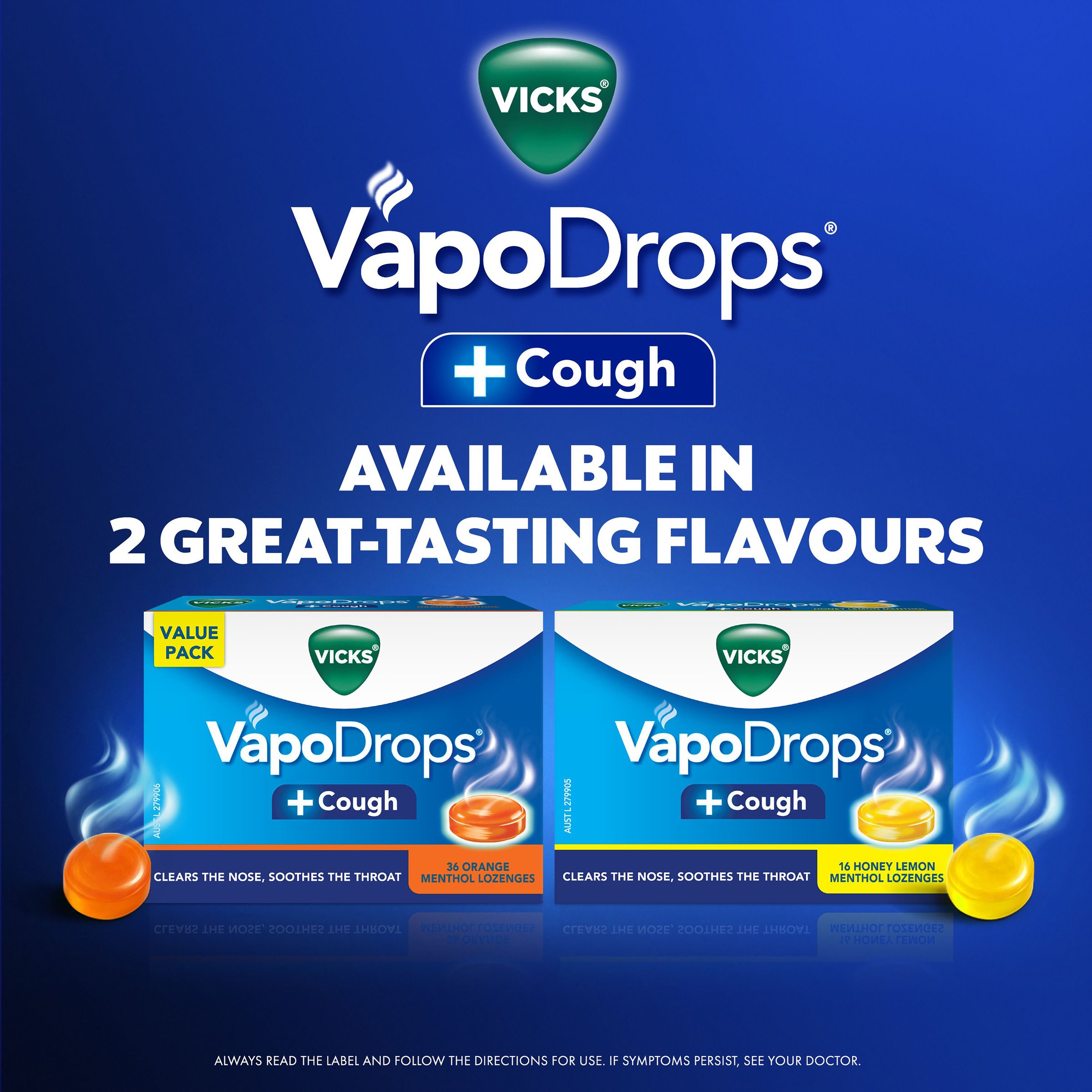 Vicks VapoDrop + Cough Orange Menthol 36 lozenges - Image 5