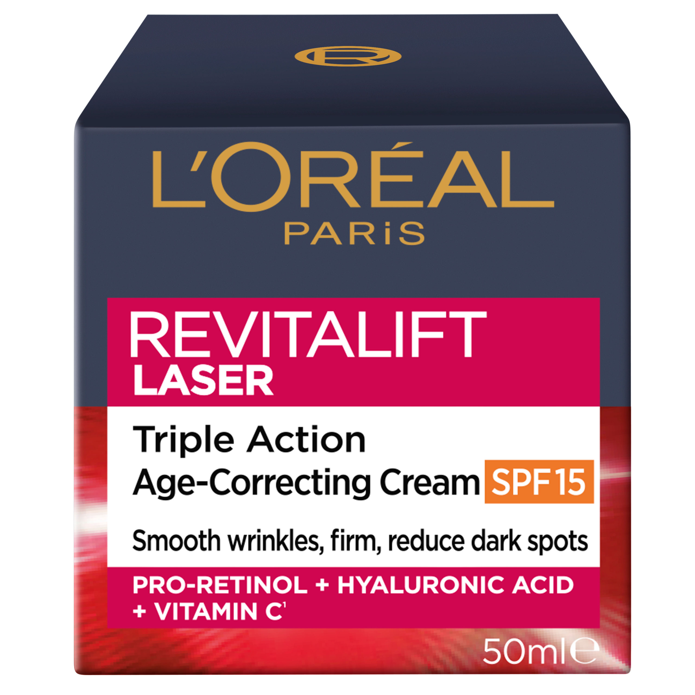L'Oreal Paris Revitalift Laser SPF15 Day Cream 50ml - Image 1