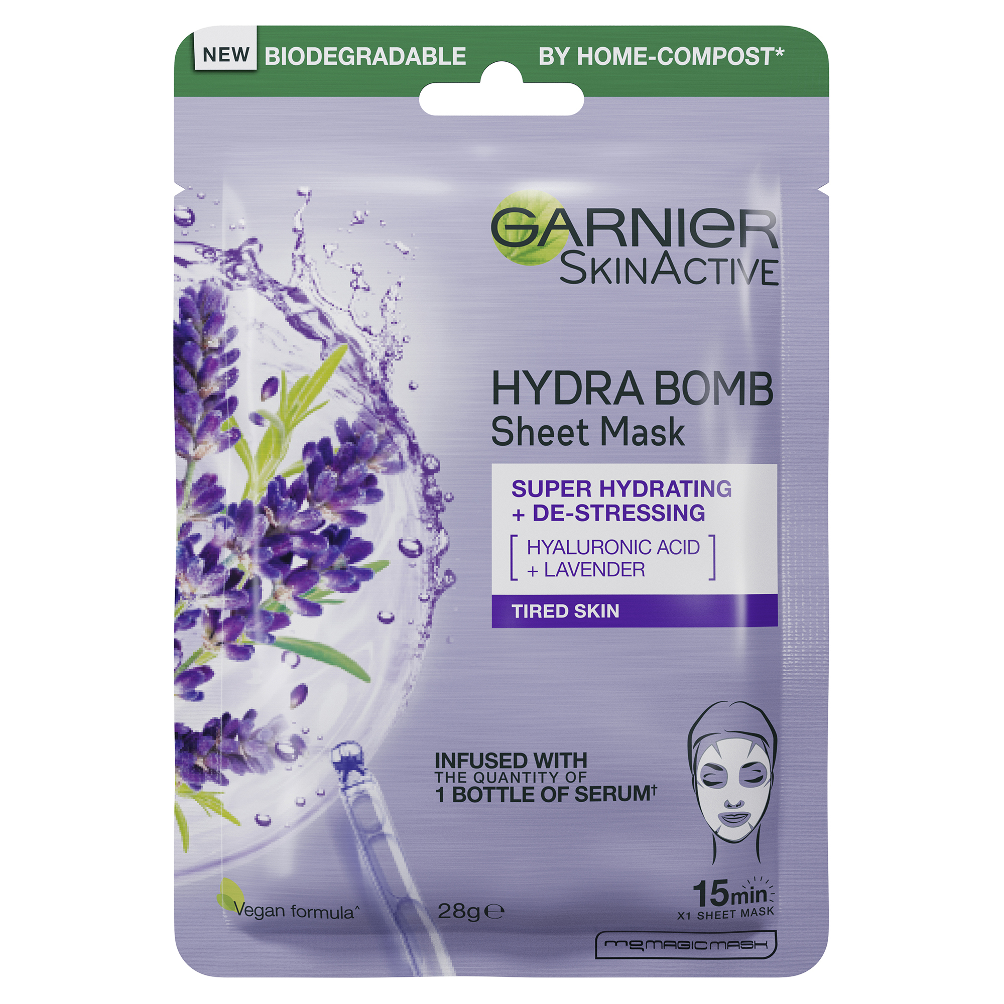 Garnier SkinActive Hydra Bomb Mask Lavender 32g - Image 1