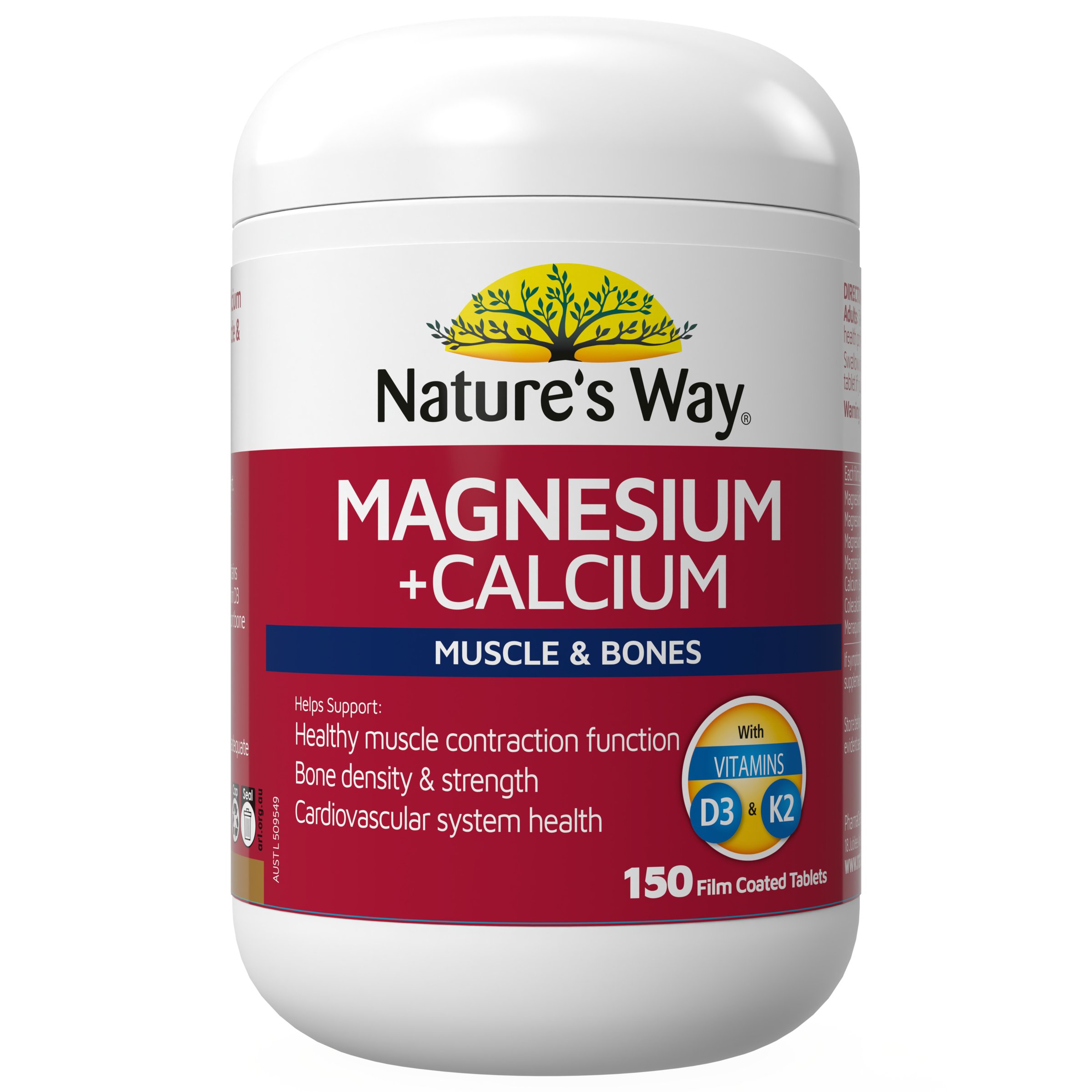 Nature's Way Magnesium + Calcium 150 capsules - Image 1