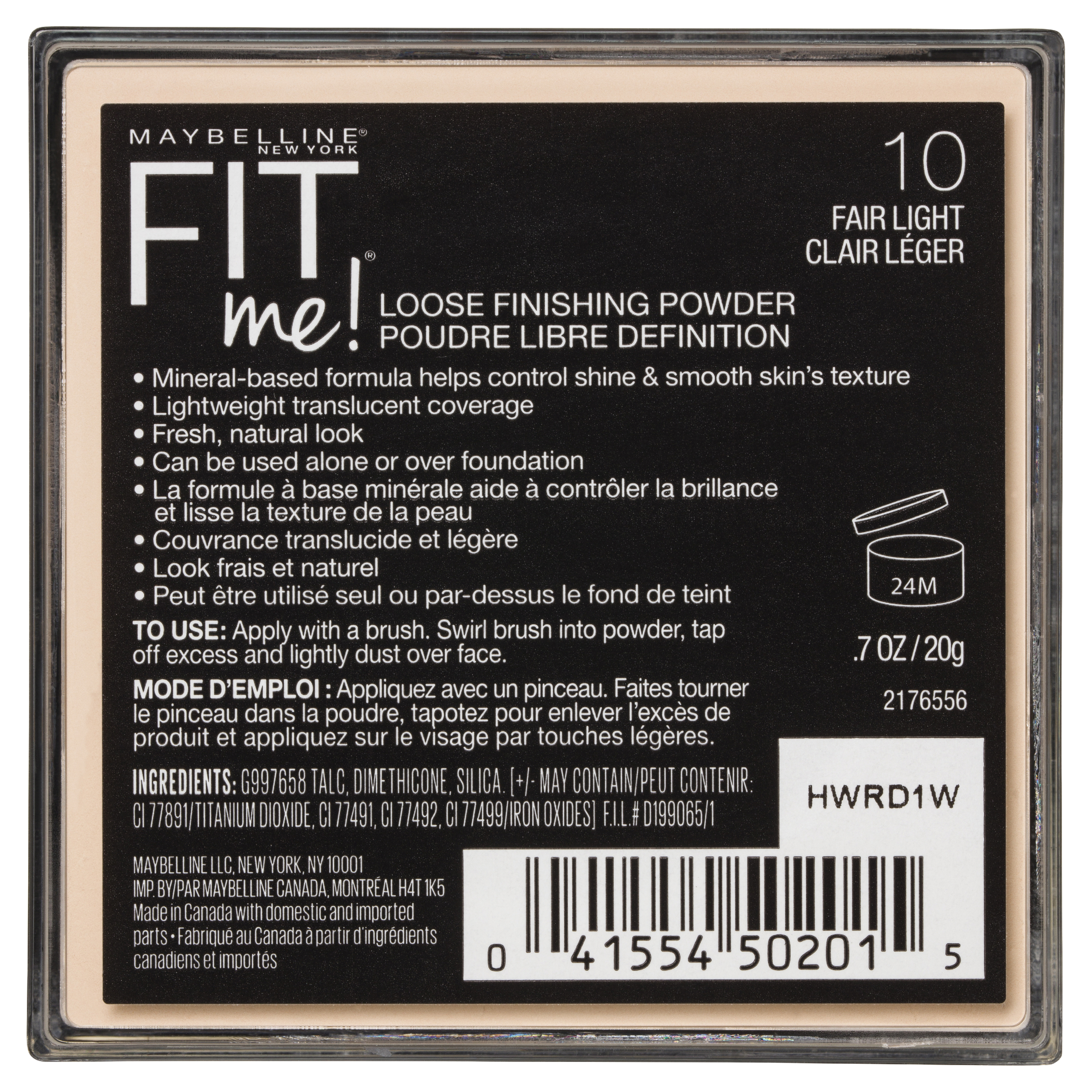 Maybelline Fit Me Loose Powder Fair Light 1 each - Image 3