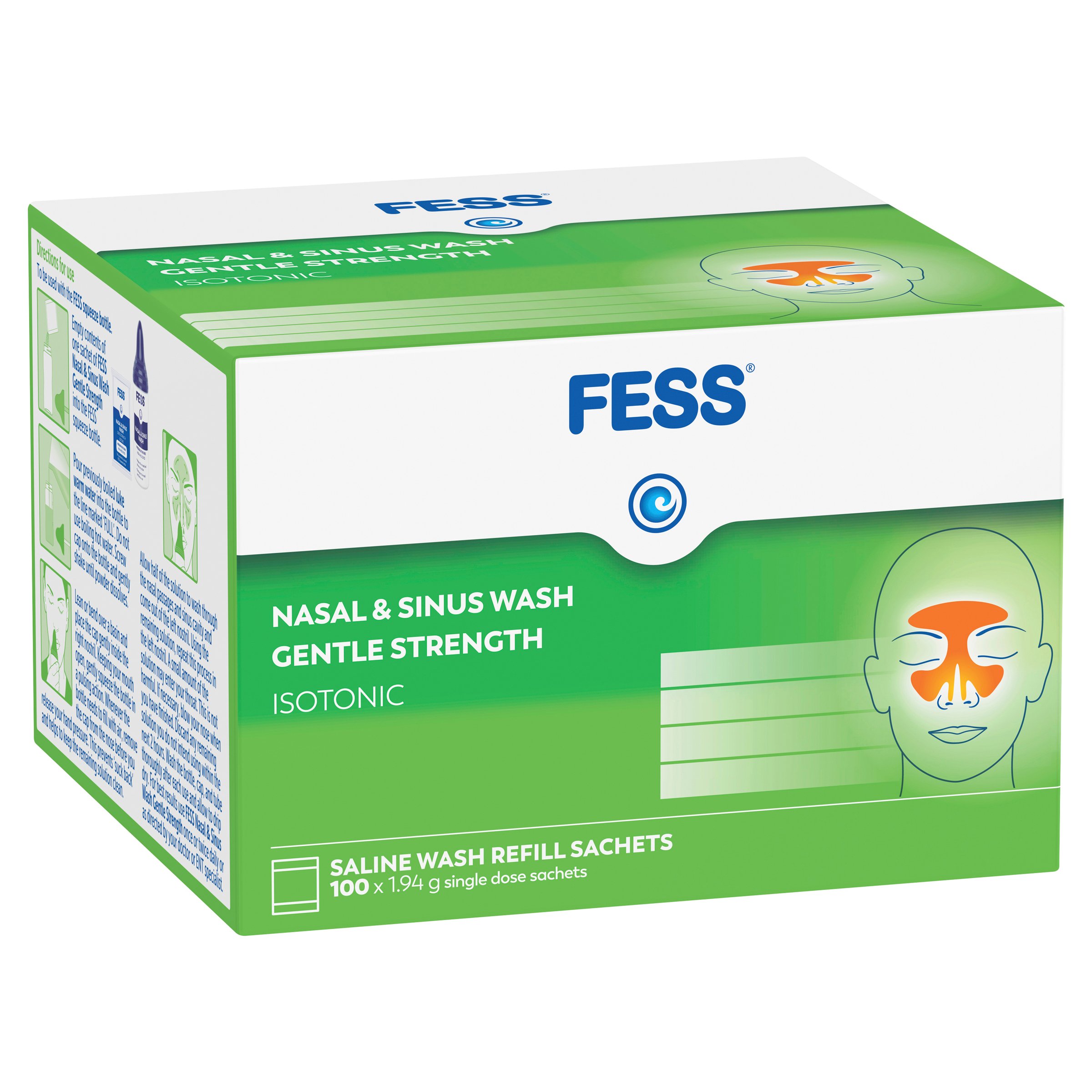 Fess Nasal & Sinus Wash Gentle Strength Refill 100 sachets - Image 6