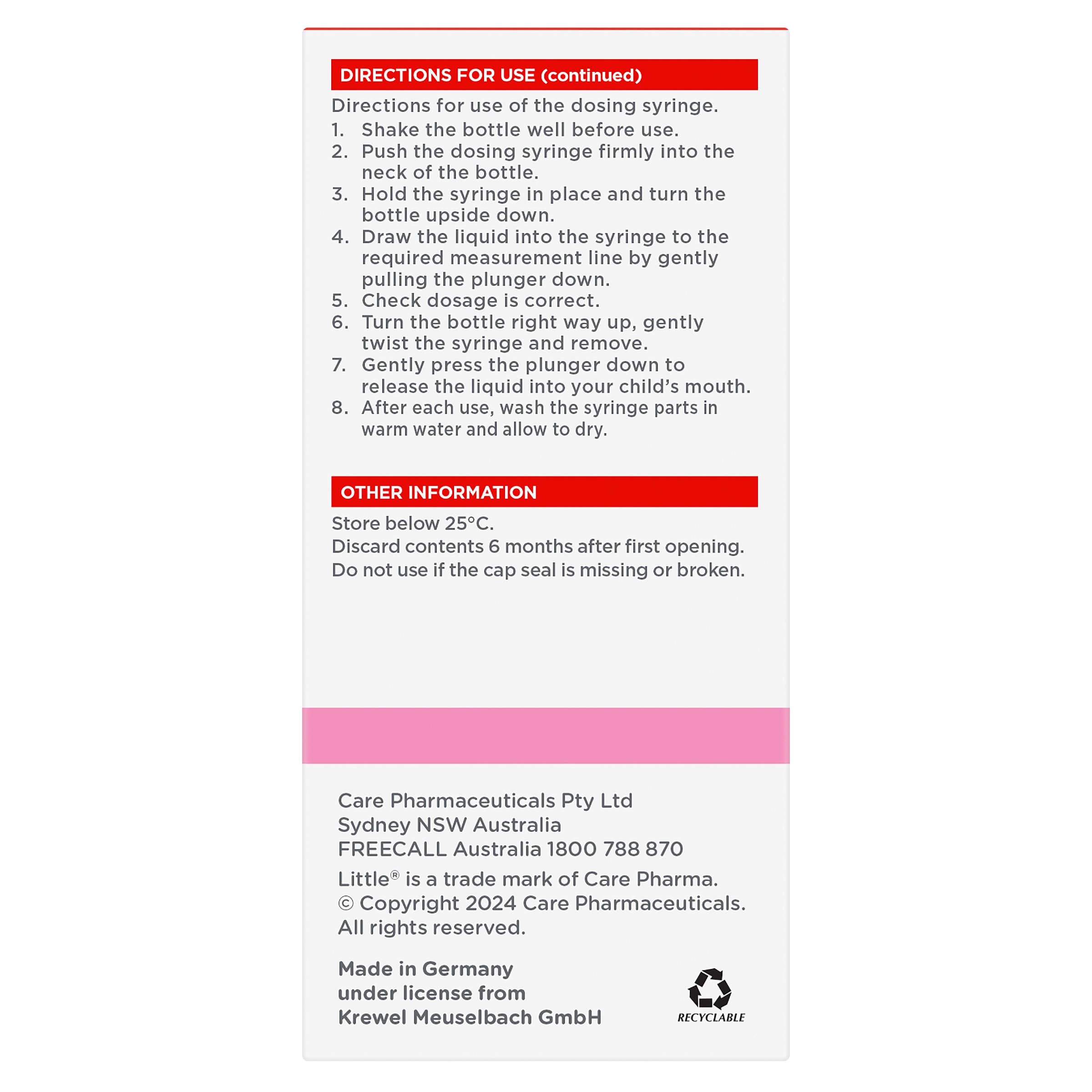 Little Coughs for Coughs & Chesty Congestion Raspberry 200ml - Image 3