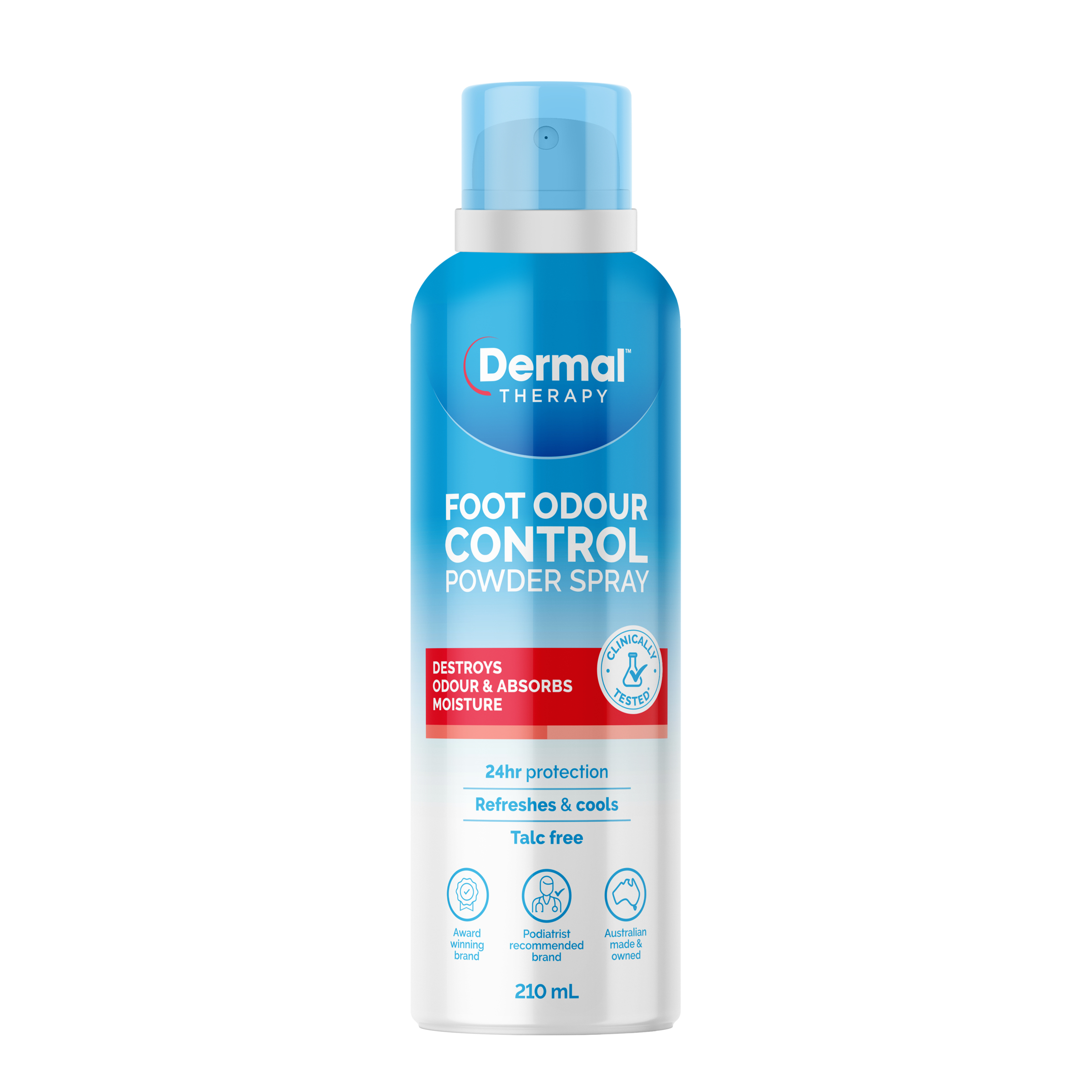 Dermal Therapy Foot Odour Control Powder Spray 210ml - Image 1