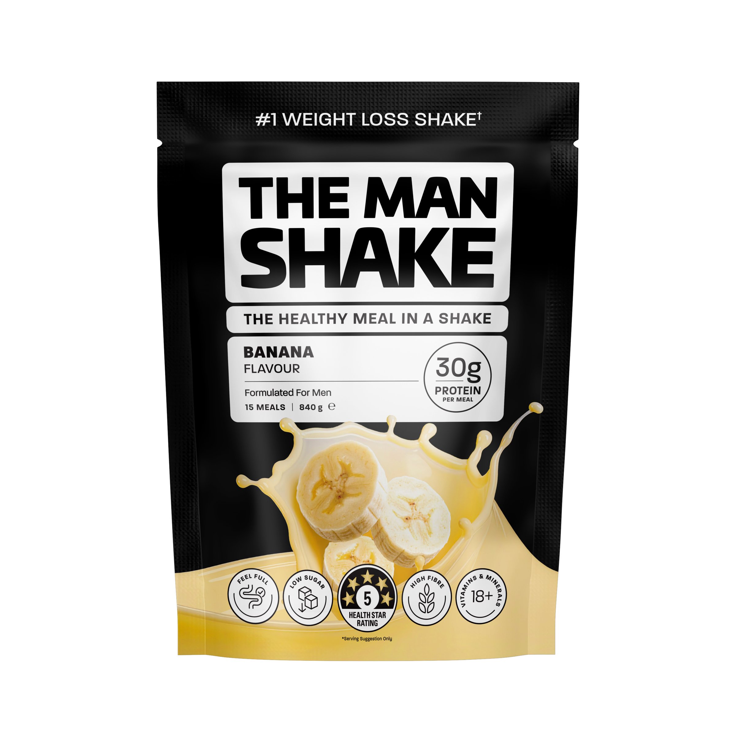 The Man Shake Meal Replacement Banana 840g - Image 1