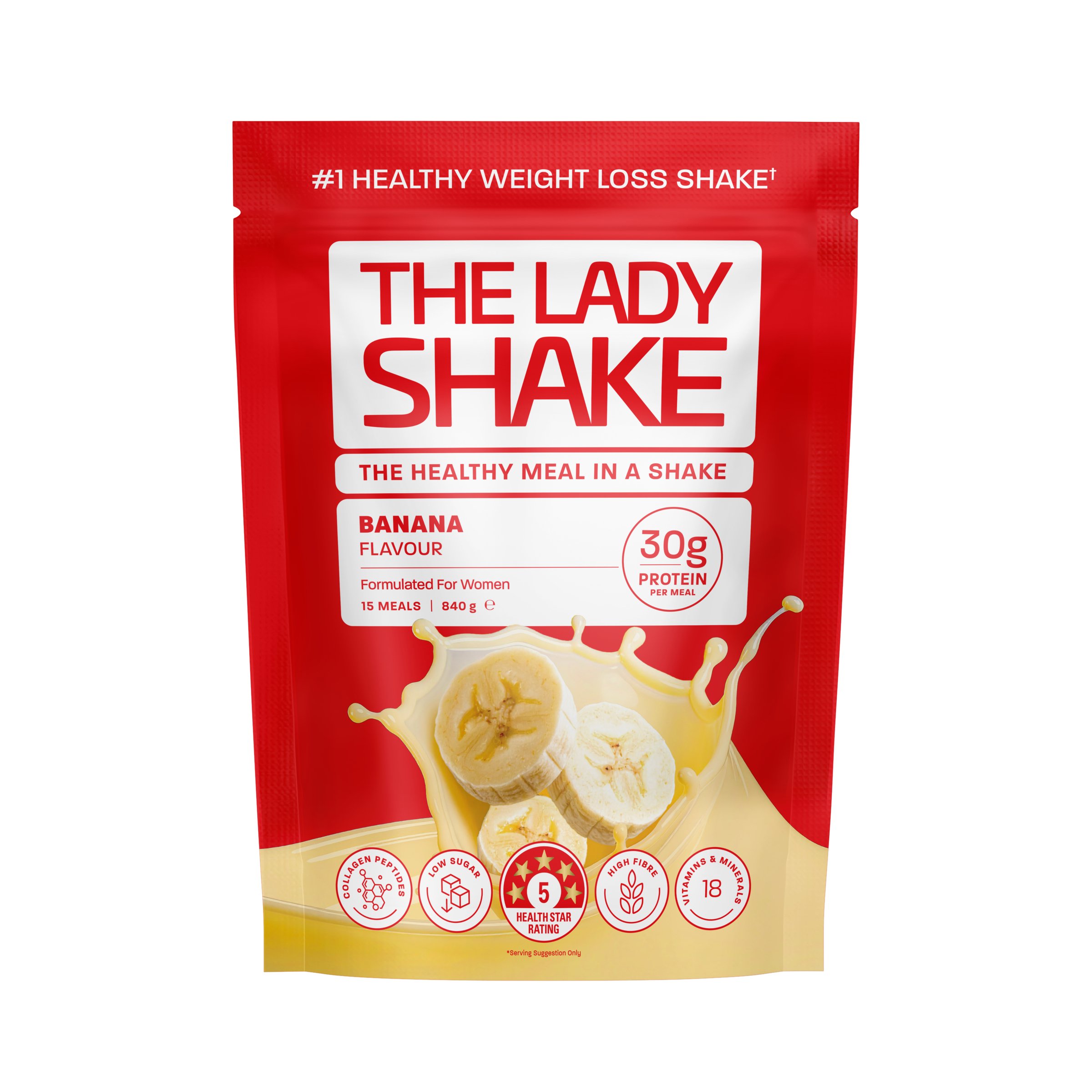 The Lady Shake Meal Replacement Banana 840g - Image 1