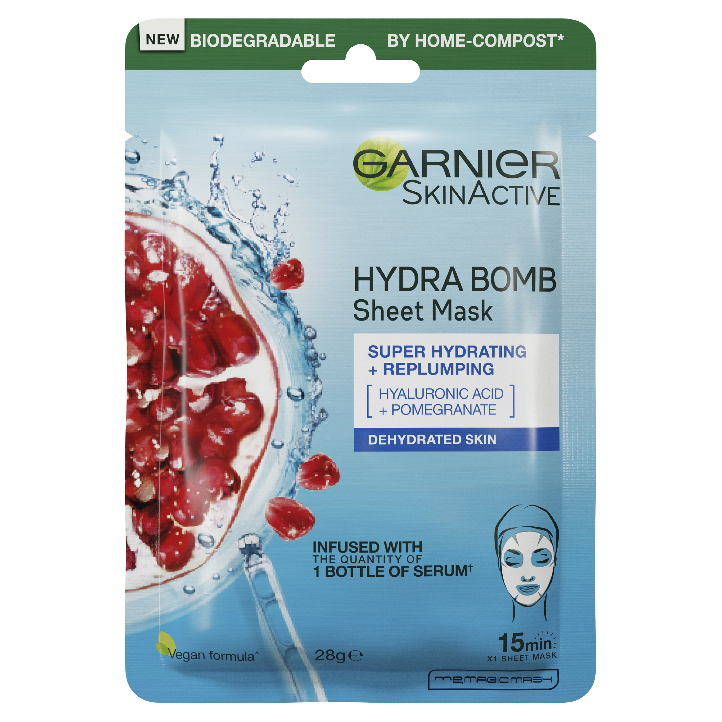 Garnier SkinActive Hydra Bomb Mask Pomegranate 32g - Image 1