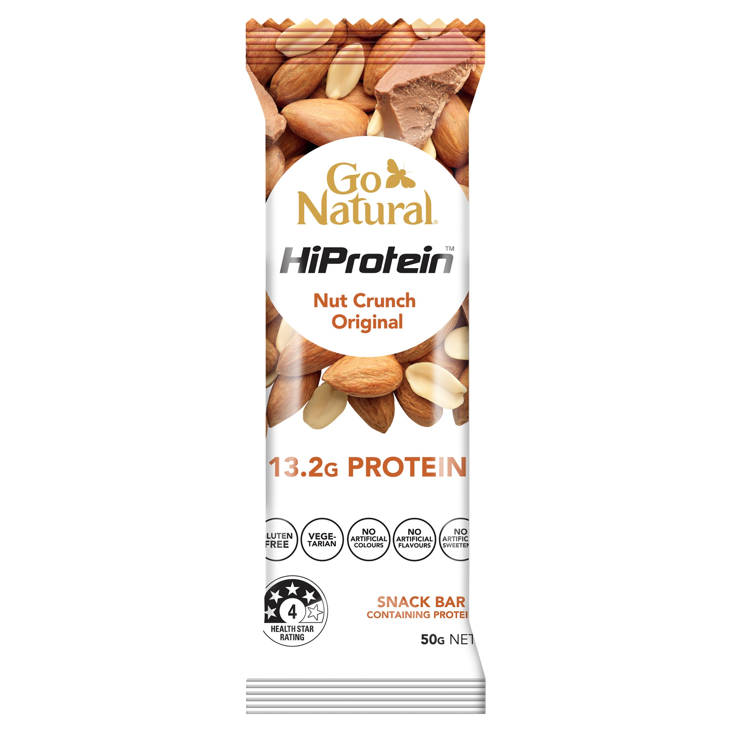 Go Natural HiProtein Nut Crunch Original 50g - Image 1