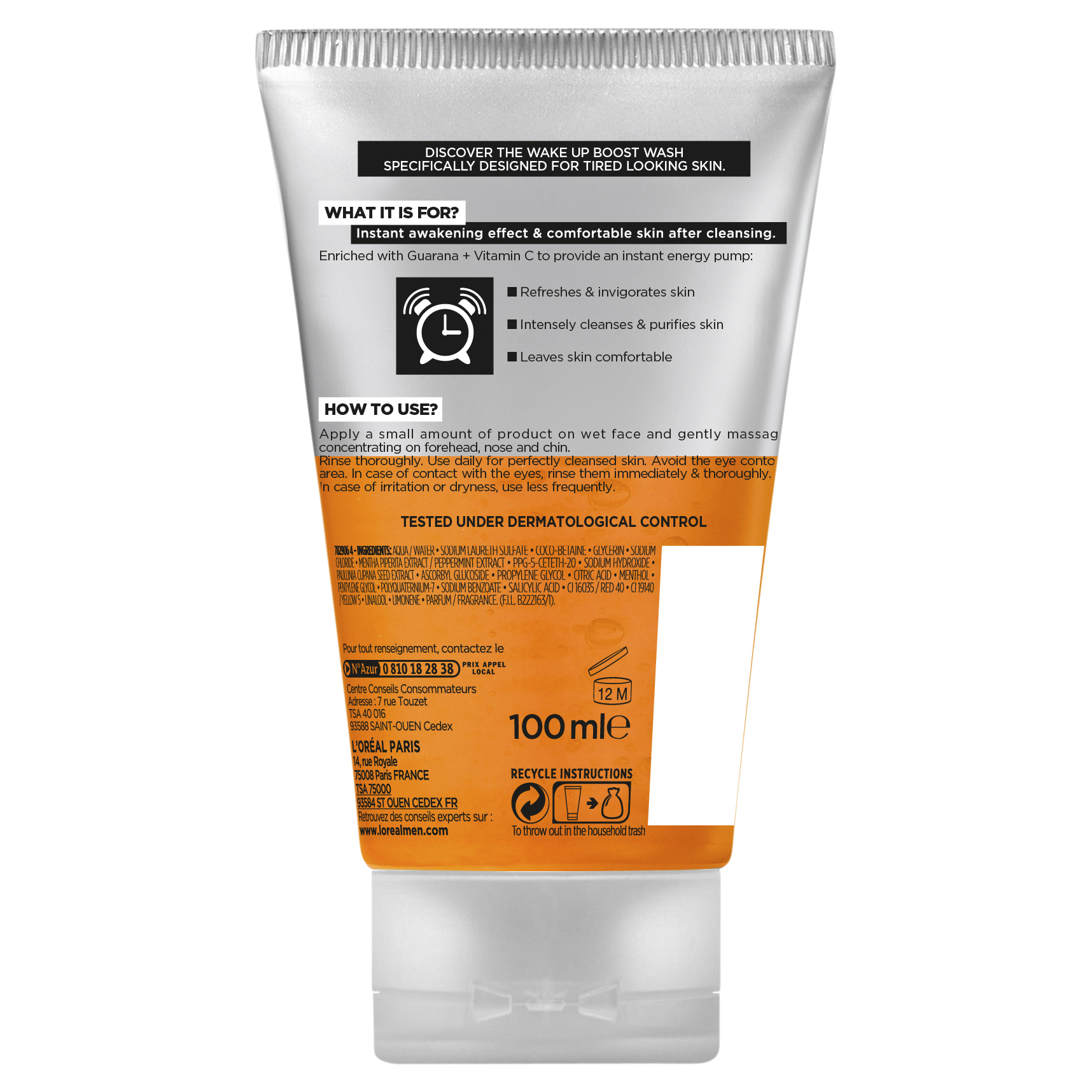 L'Oreal Paris Men Expert Hydra Energising Wash 100ml - Image 2