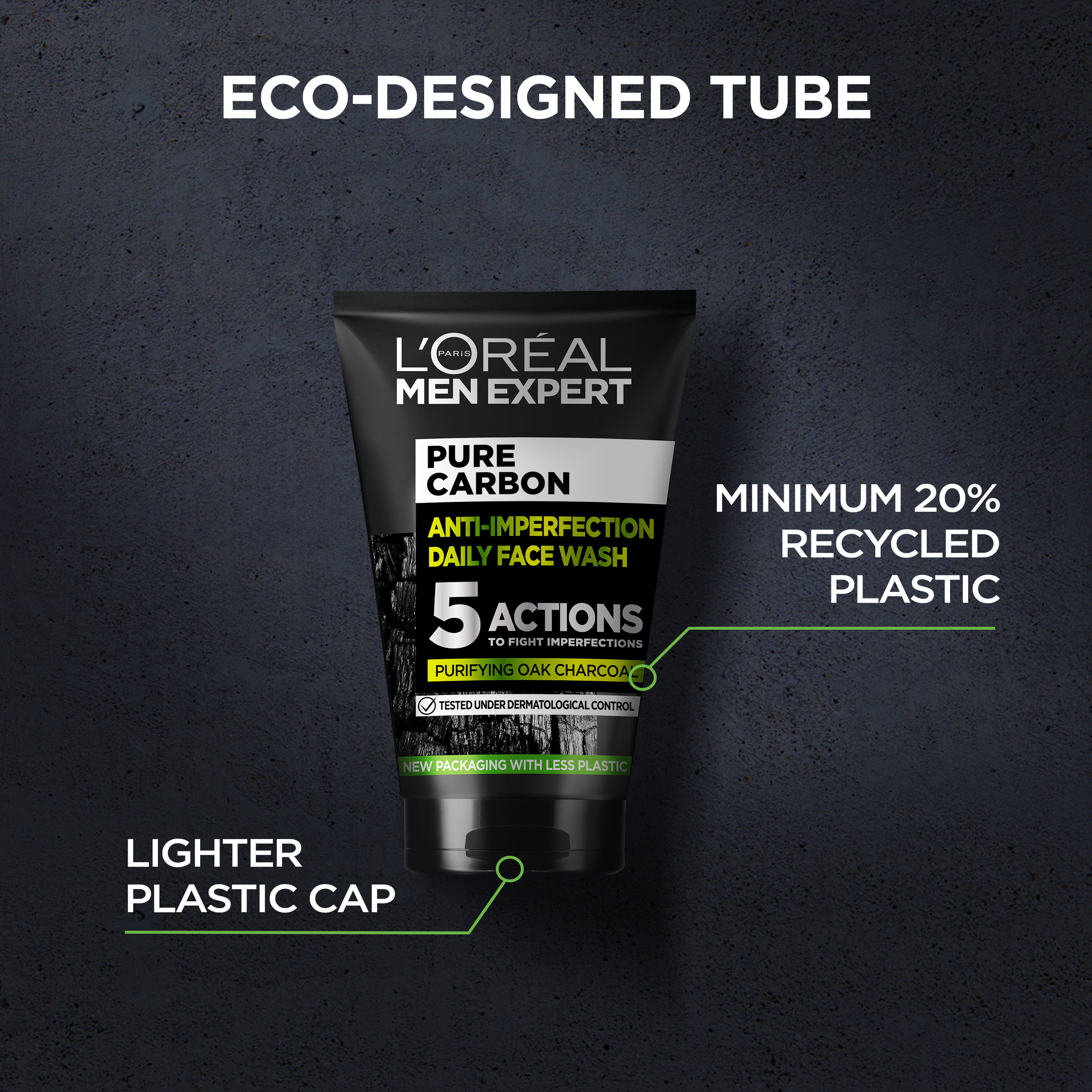 L'Oreal Paris Men Expert Pure Charcoal Wash 100ml - Image 5