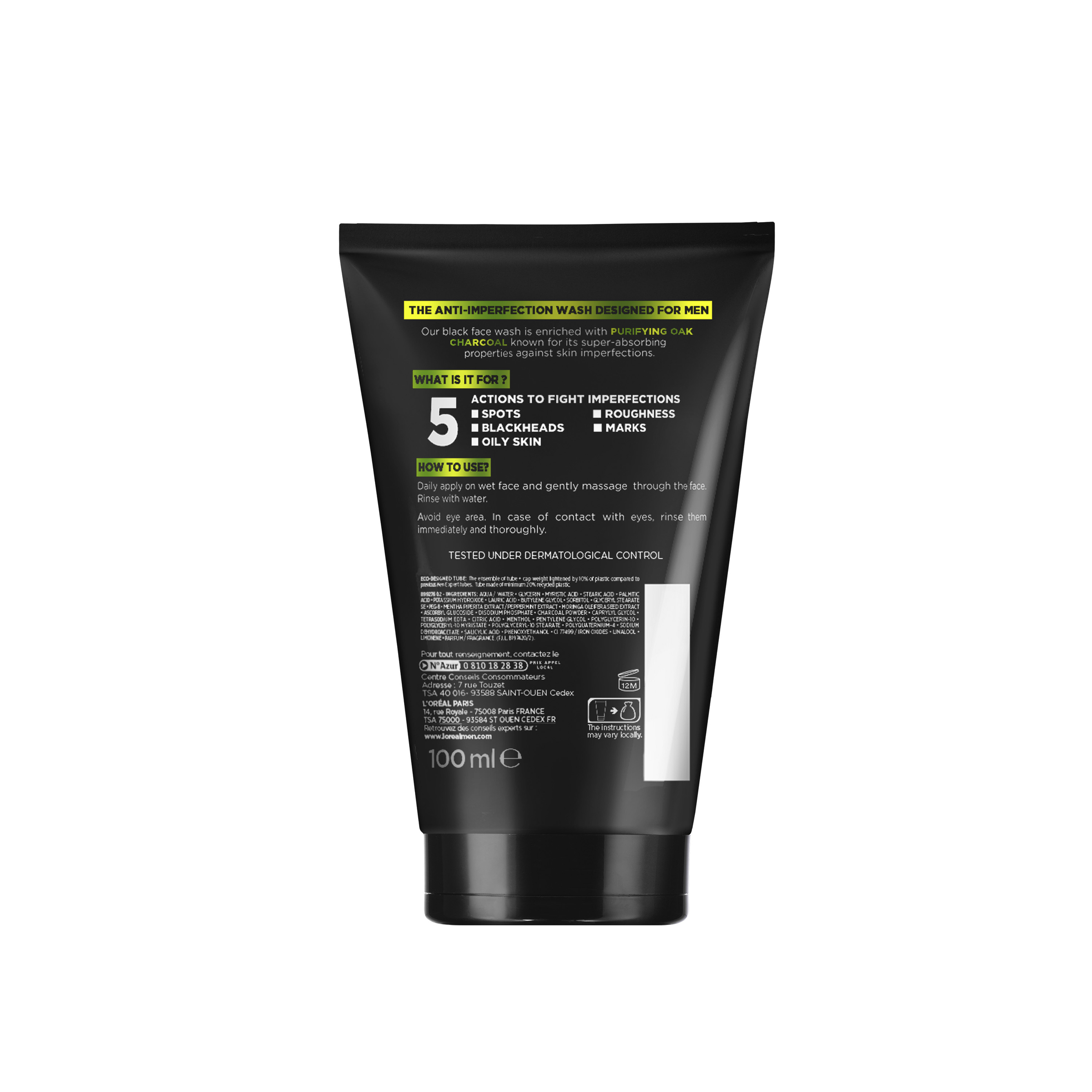 L'Oreal Paris Men Expert Pure Charcoal Wash 100ml - Image 7