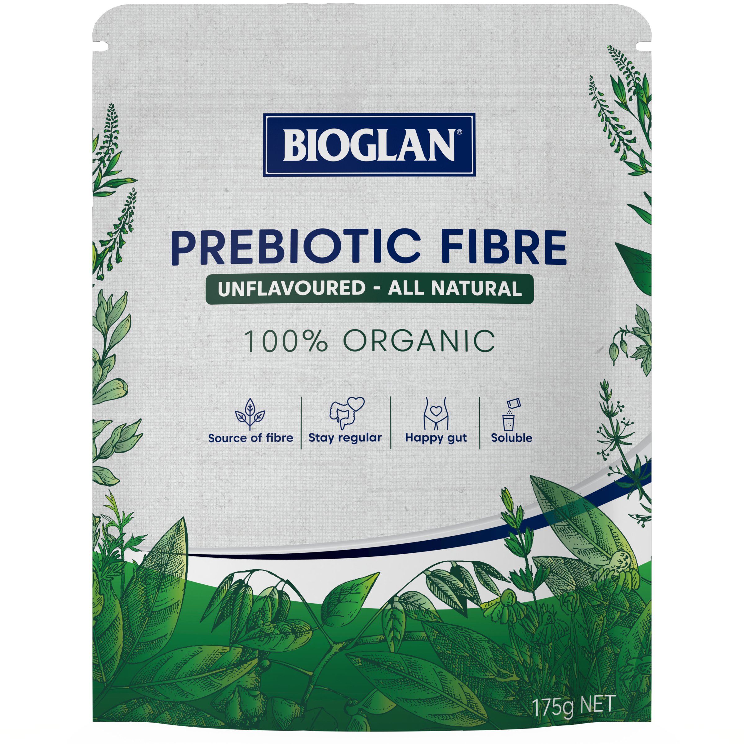 Bioglan Naturals 100% Organic Prebiotic Fibre 175g - Image 1