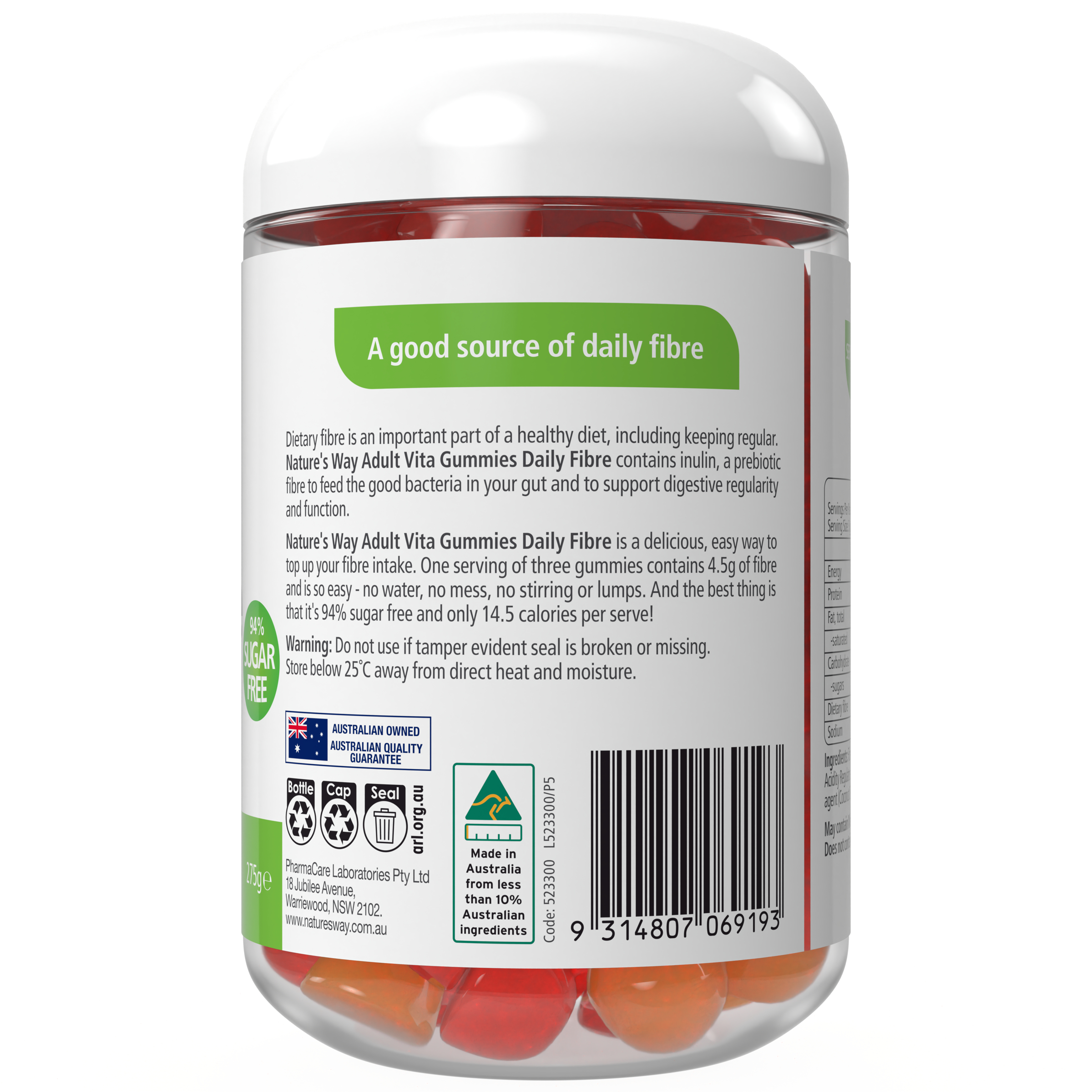 Nature's Way Adult Vita Gummies Fibre 110 pastilles - Image 3