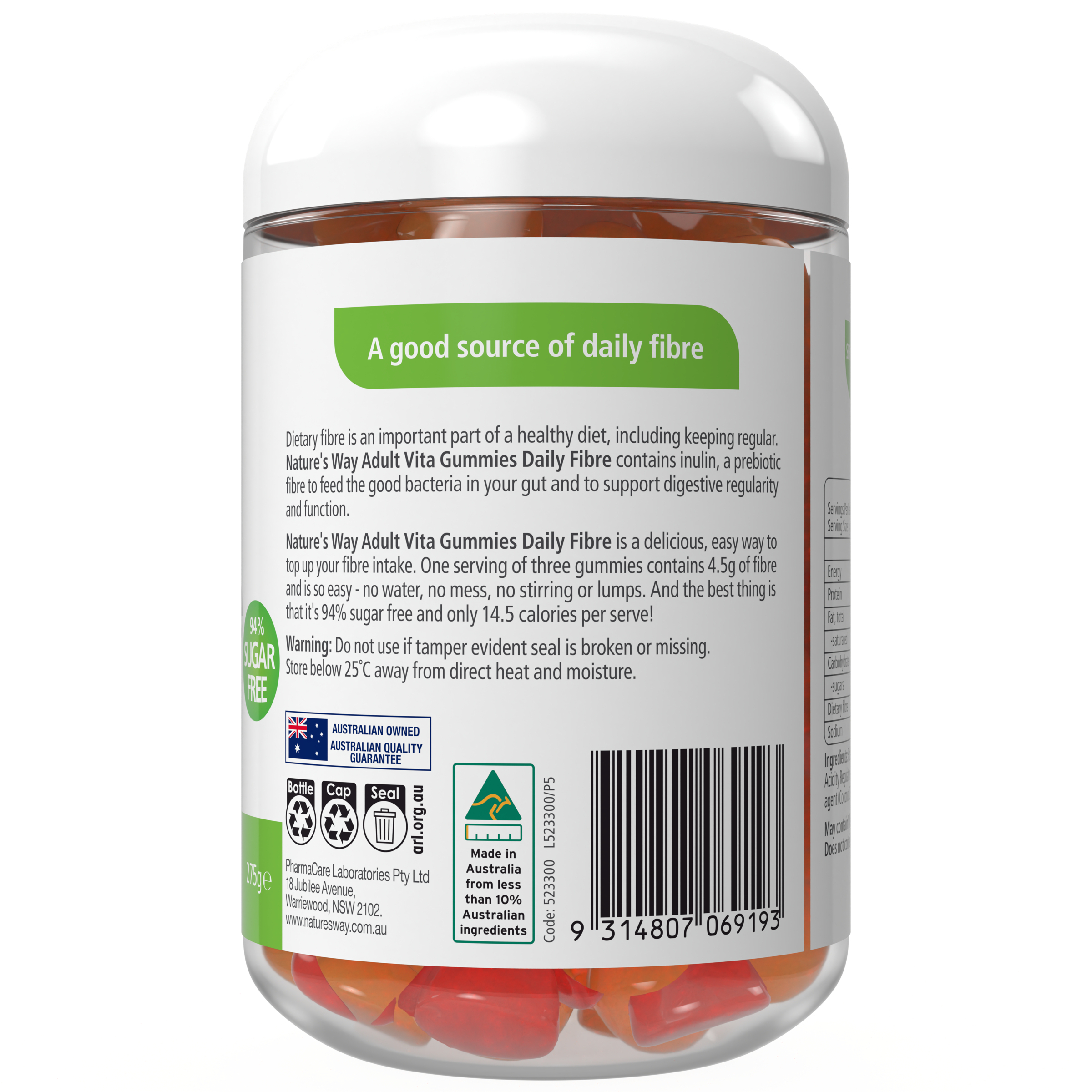 Nature's Way Adult Vita Gummies Fibre 110 pastilles - Image 2