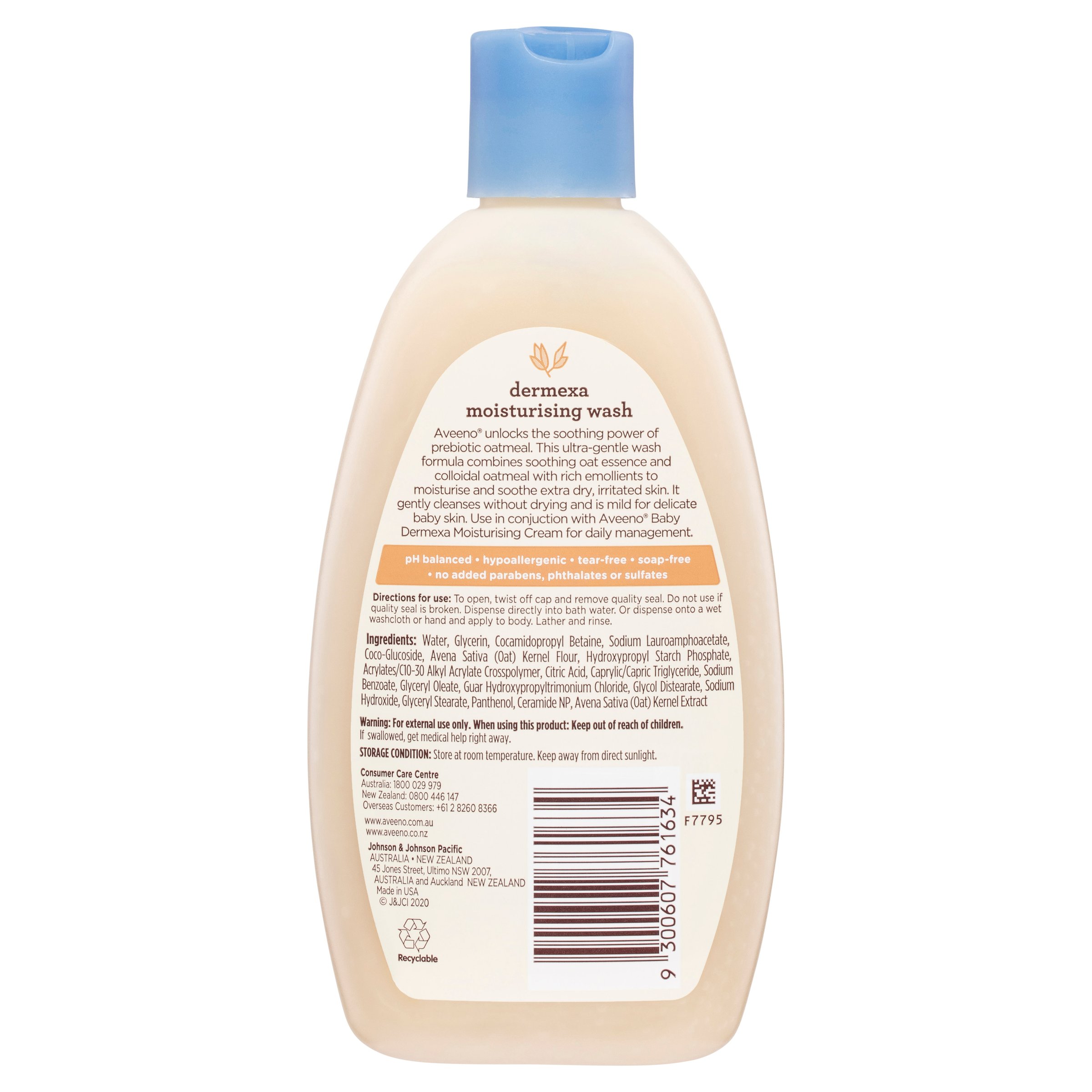 Aveeno Baby Dermexa Wash 236ml - Image 2