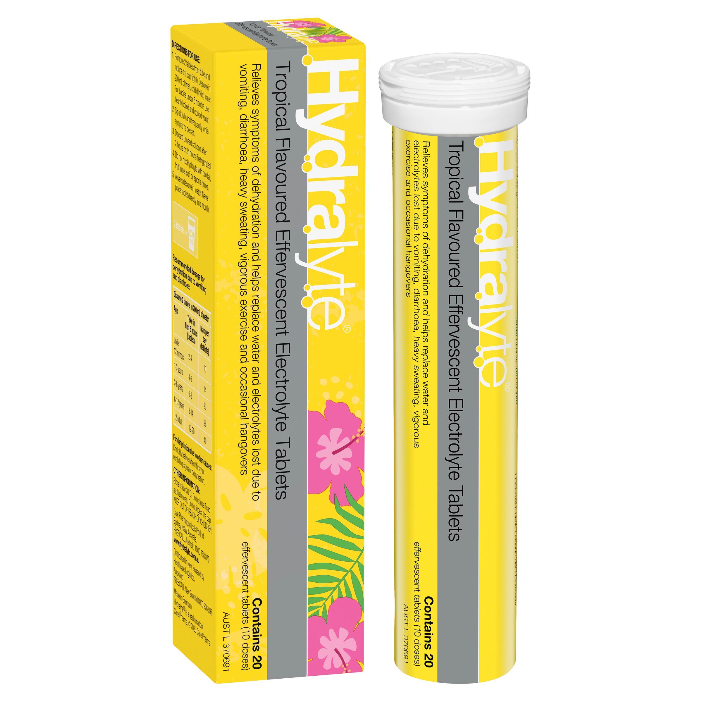Hydralyte Effervescent Tropical 20 tablets - Image 14