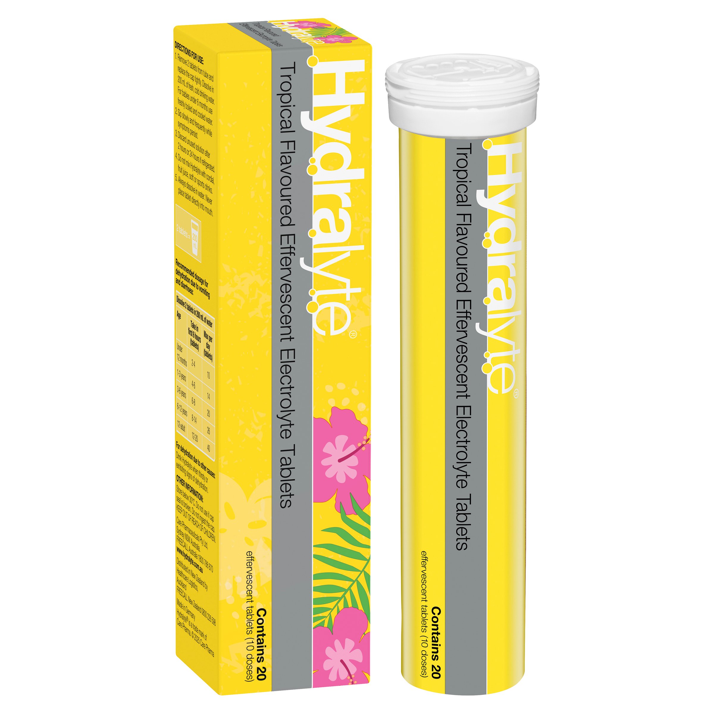 Hydralyte Effervescent Tropical 20 tablets - Image 6
