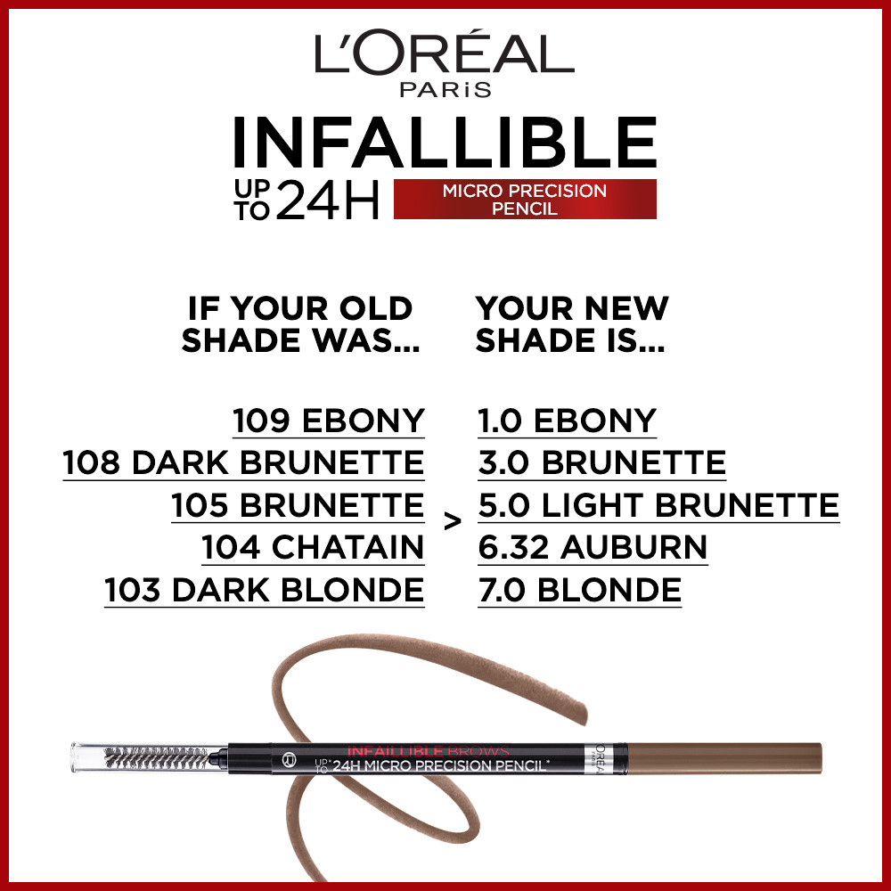 L'Oreal Paris Infallible 24H Micro Precision Pencil 1.0 Ebony 1 each - Image 6