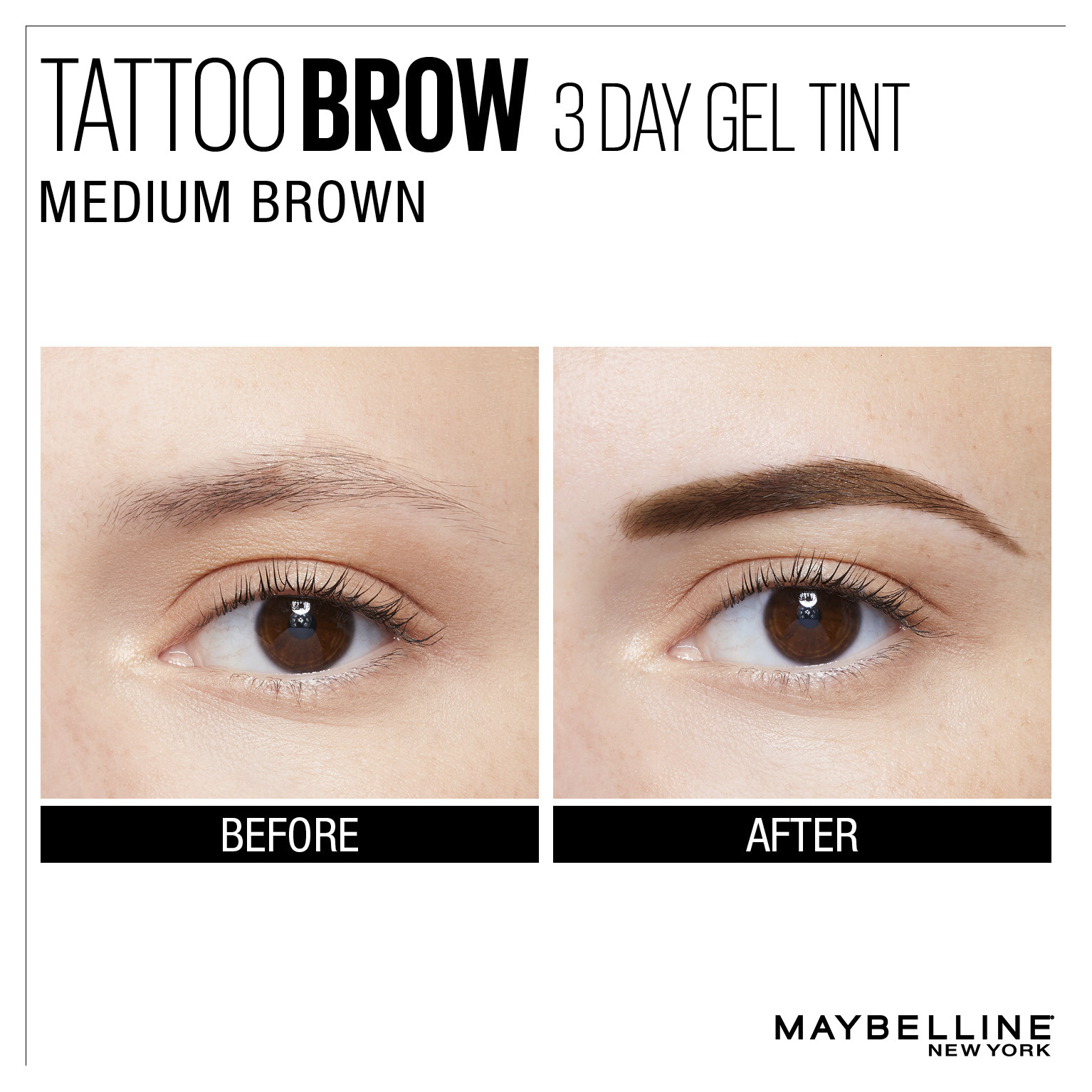 Maybelline Tattoo Brow Gel 3 Day Tint Medium 1 each - Image 6