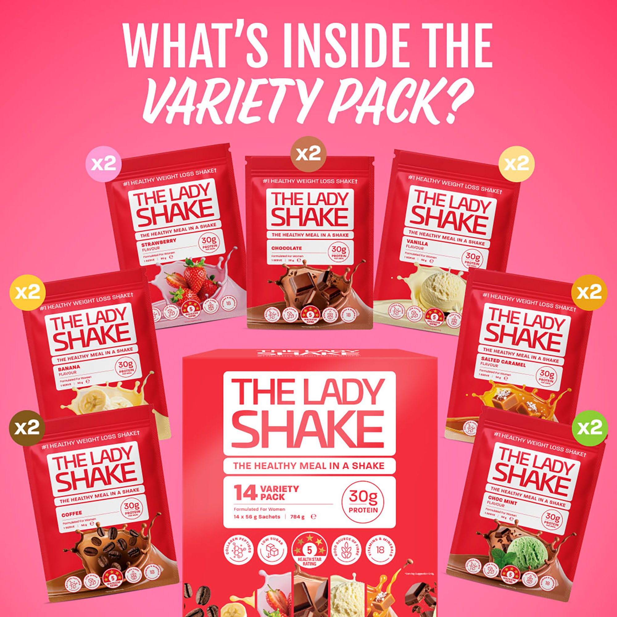 The Lady Shake Meal Replacement Variety 14 pack - Image 6