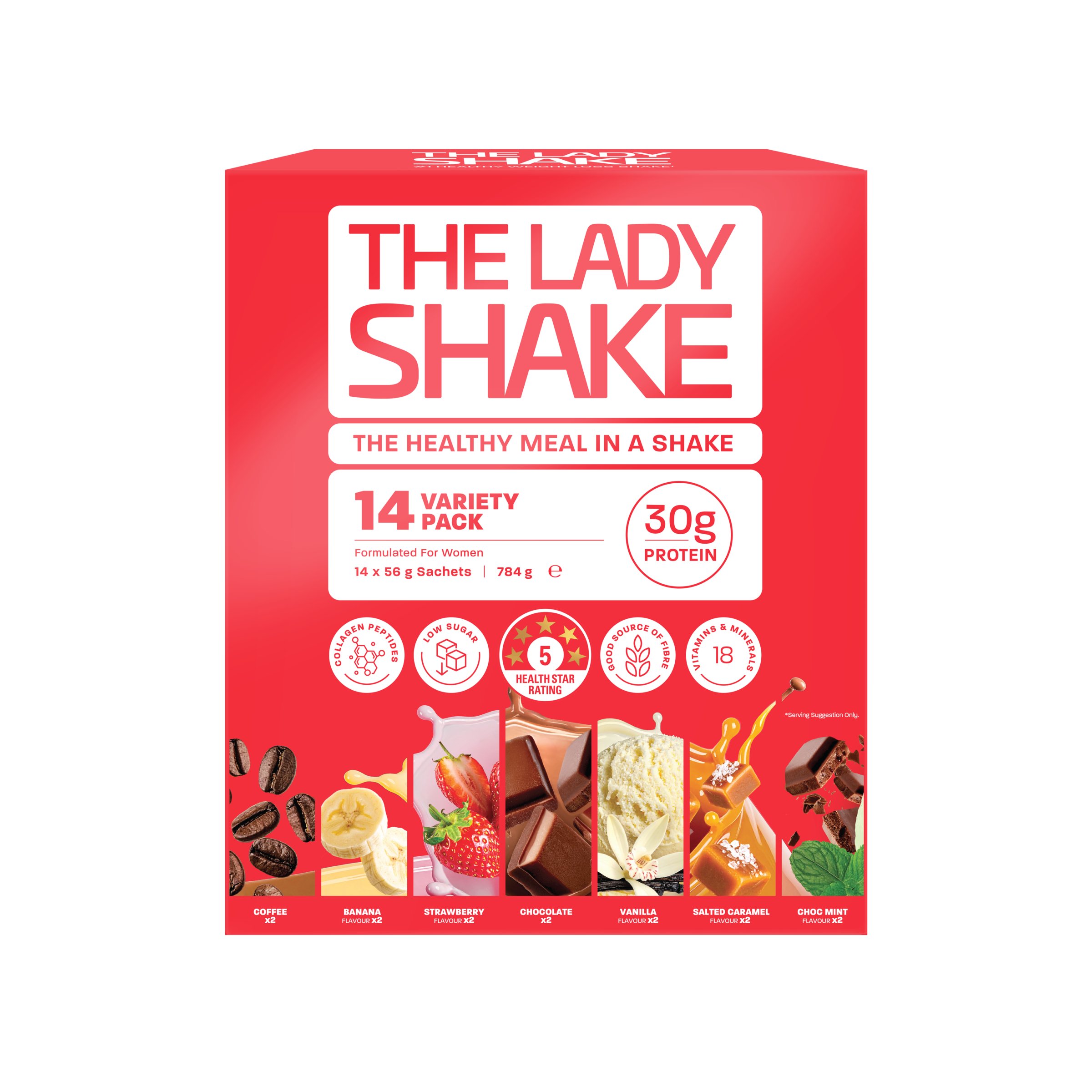 The Lady Shake Meal Replacement Variety 14 pack - Image 1
