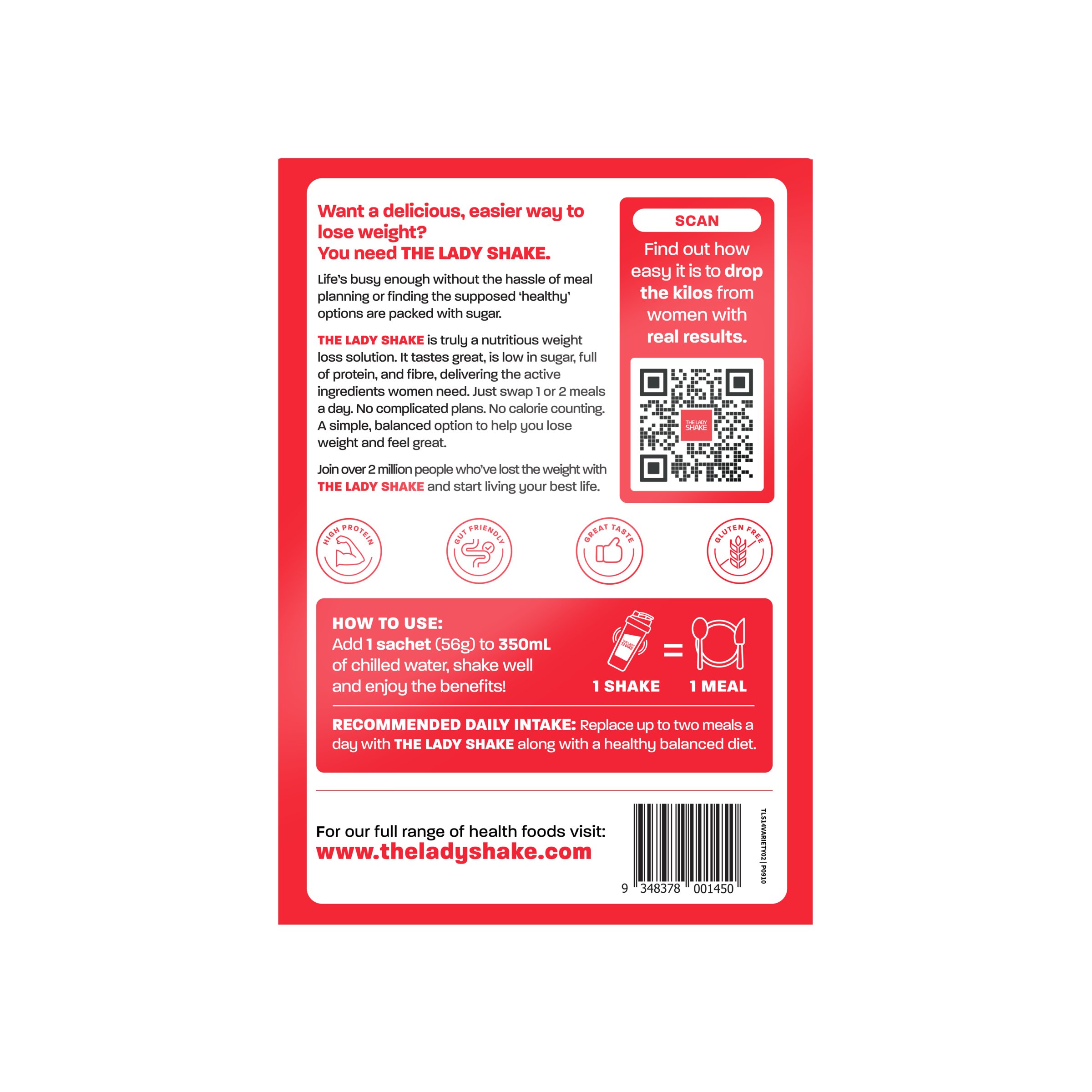 The Lady Shake Meal Replacement Variety 14 pack - Image 3