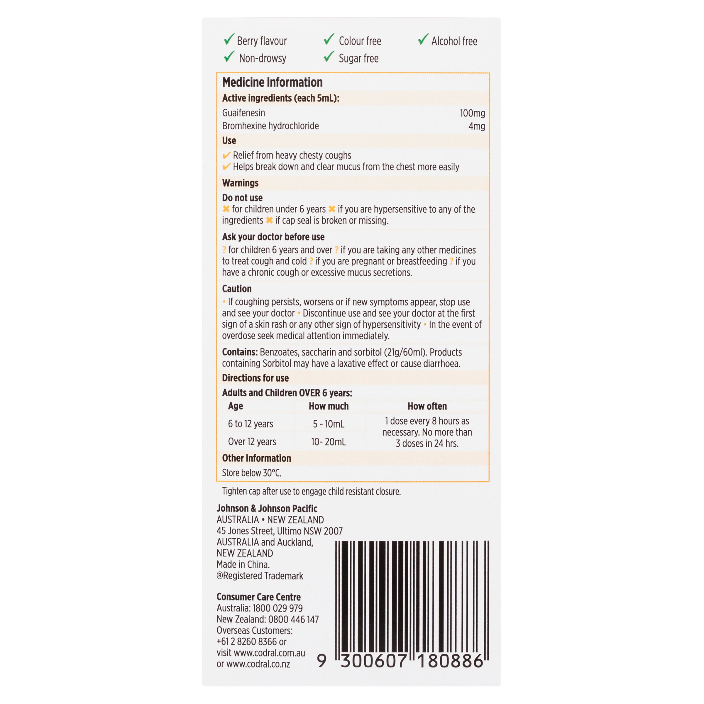 Codral Mucus Cough Forte Strength 200ml - Image 2