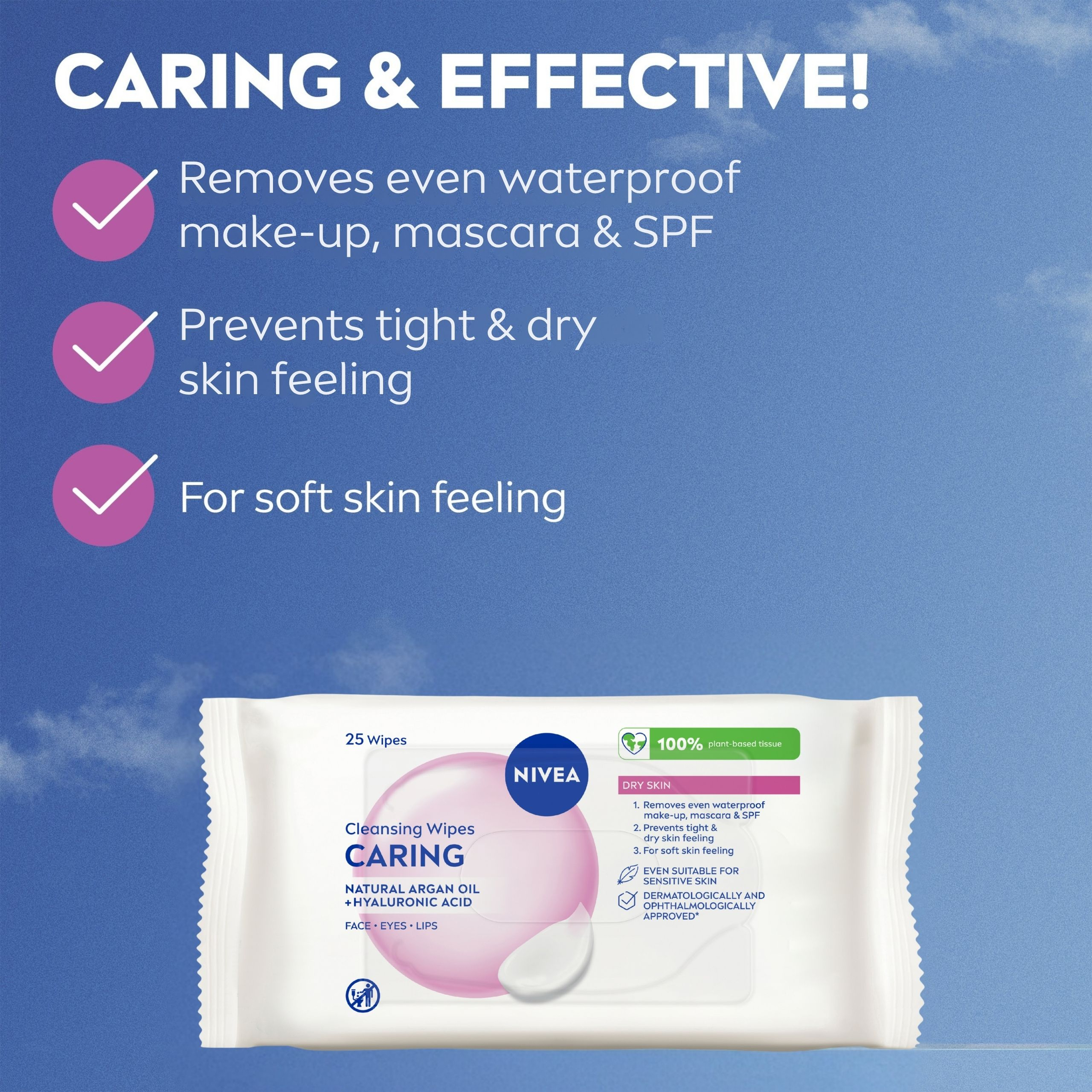 Nivea 3-In-1 Gentle Cleansing Wipes 25 pack - Image 8