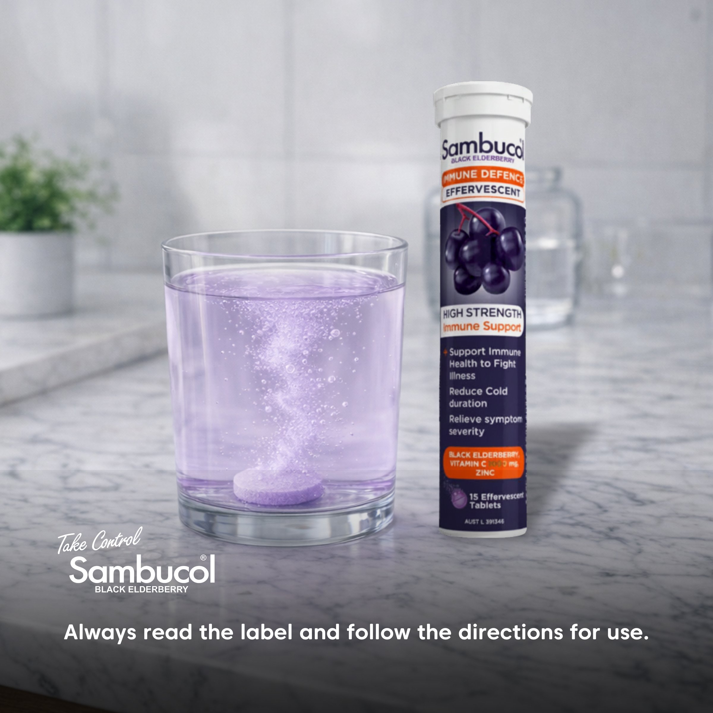 Sambucol Black Elderberry Immune Defence Effervescent 15 tablets - Image 4