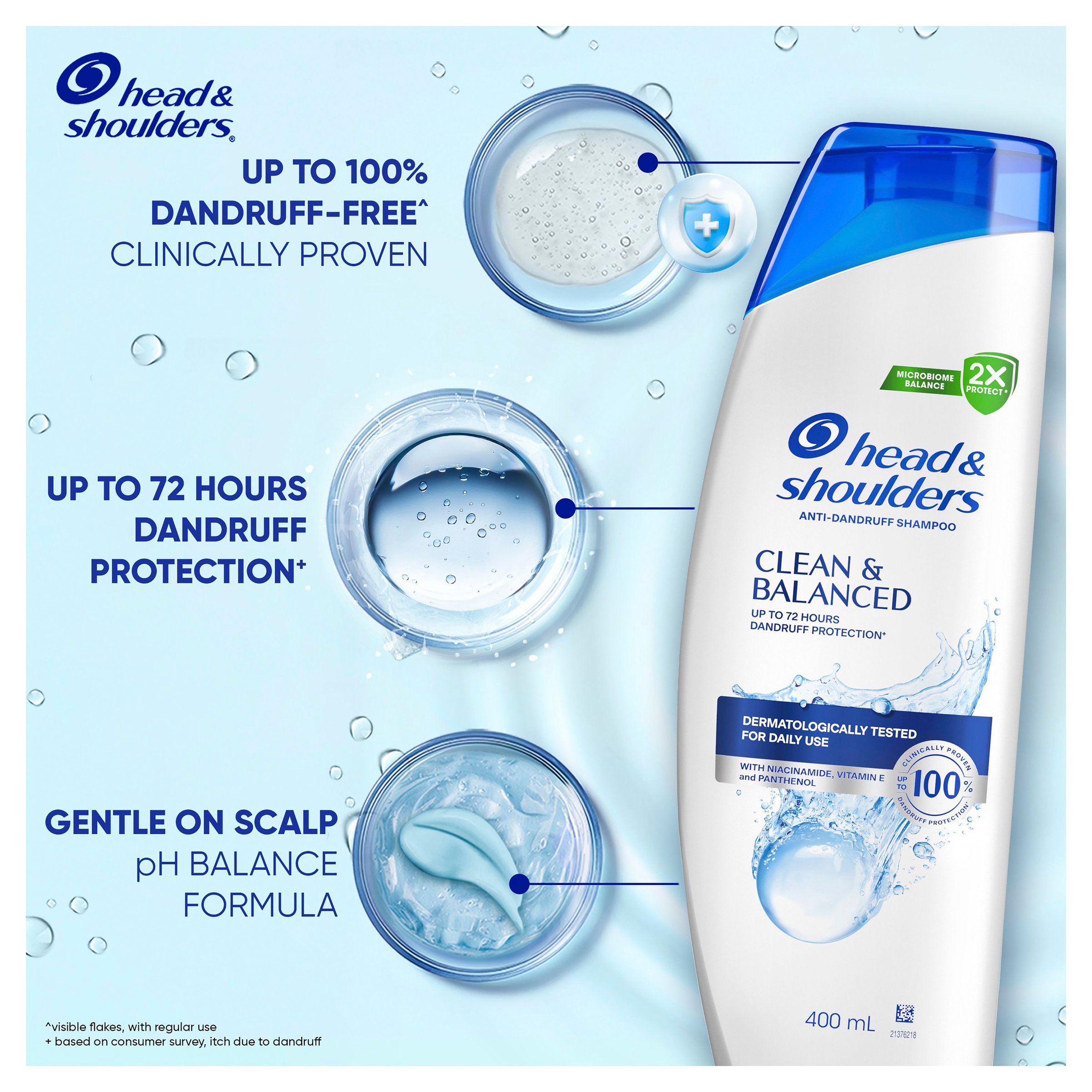 Head & Shoulders Clean & Balanced Shampoo 400ml - Image 5