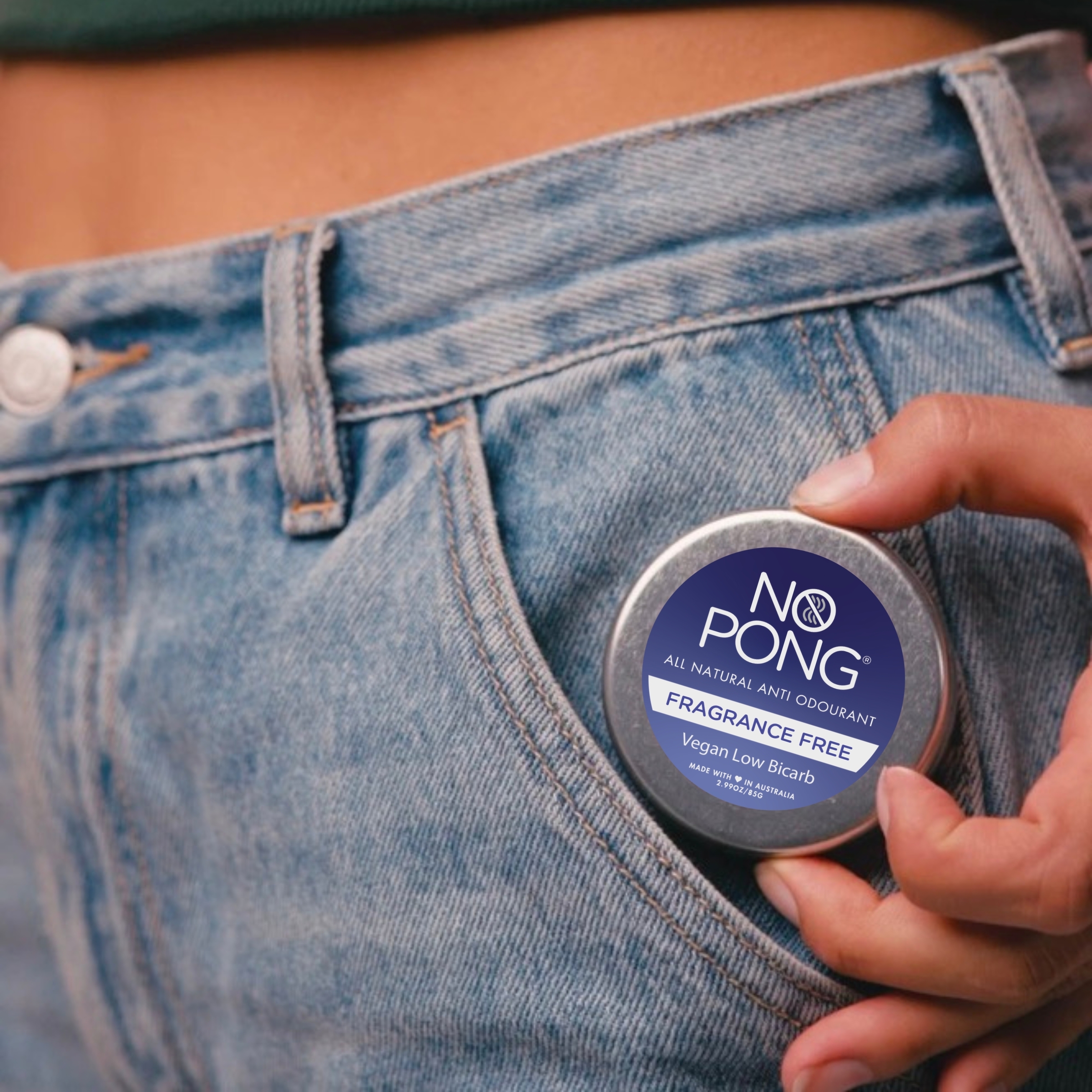 No Pong All Natural Anti Odourant Frangrance Free Vegan 35g - Image 5