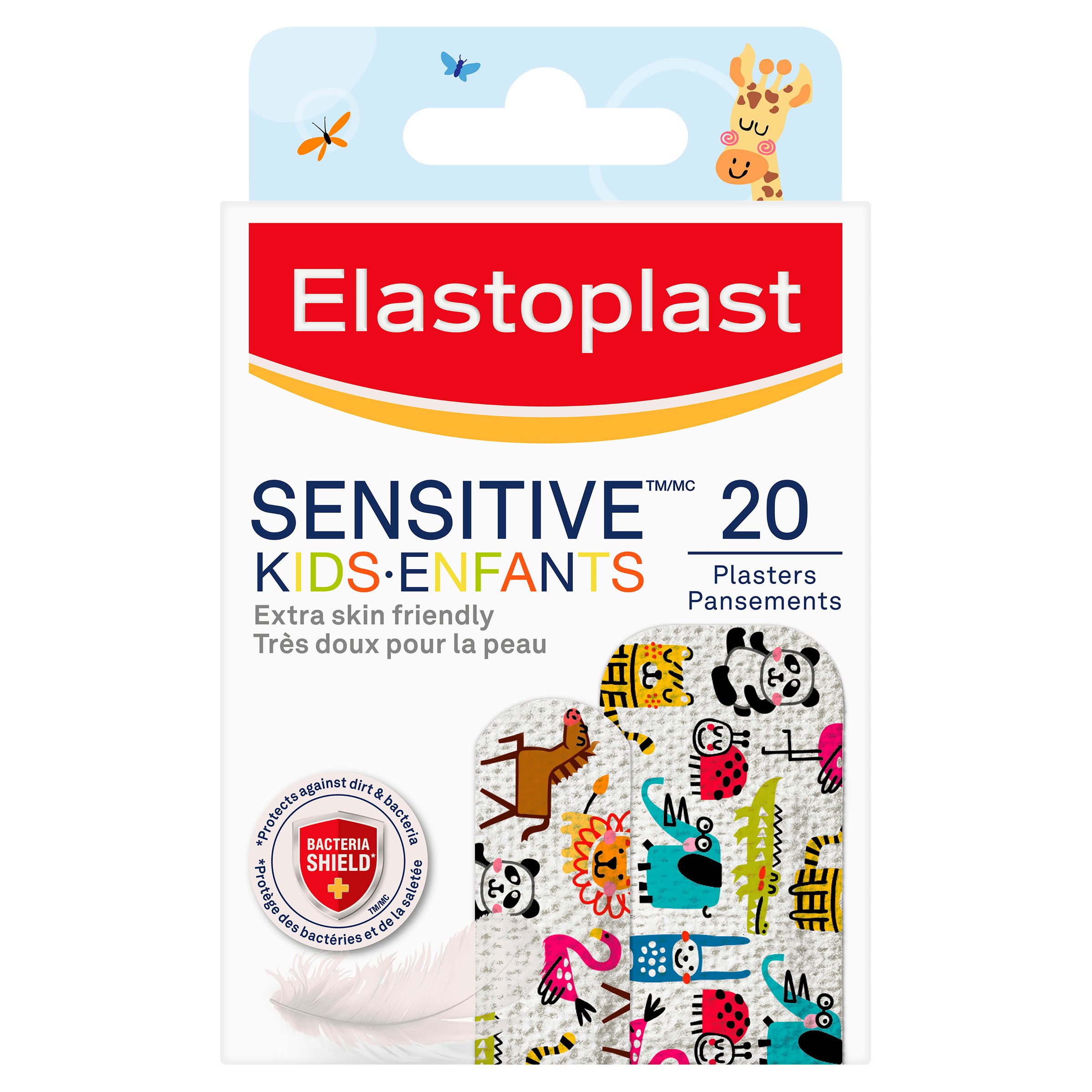 Elastoplast Sensitive Kids Strips Animals 20 pack - Image 1