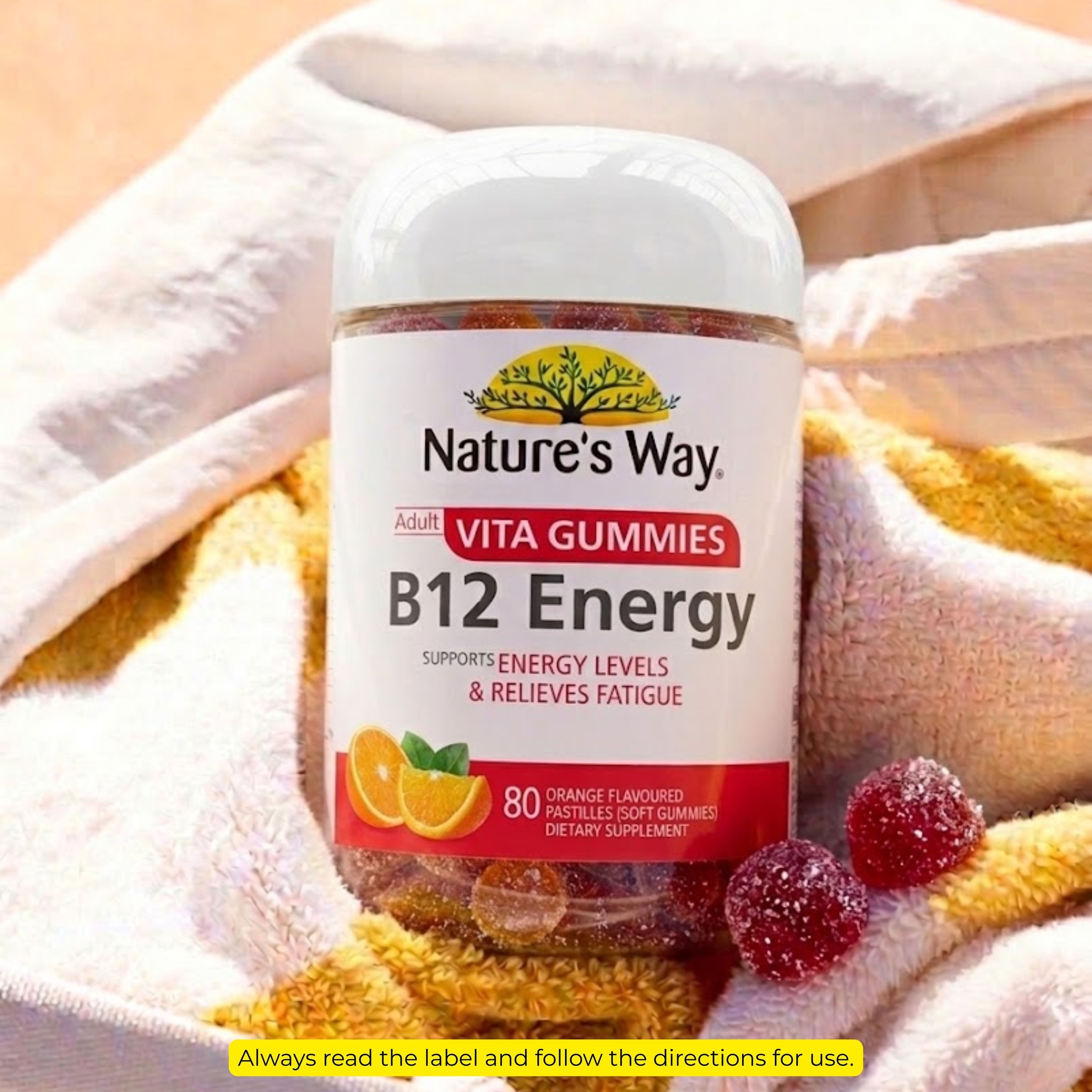 Nature's Way Adult Vita Gummies B12 Energy 80 pastilles - Image 5