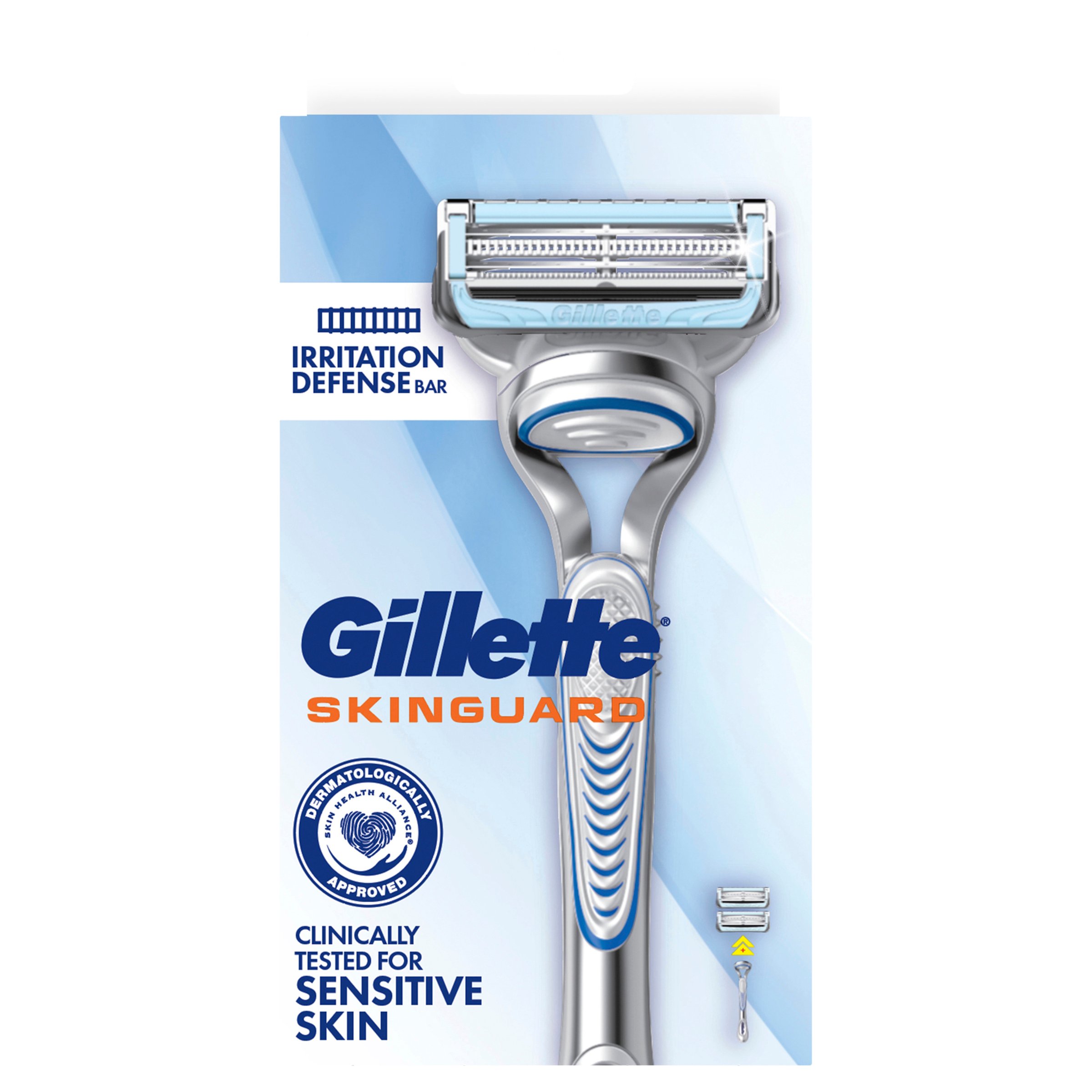 Gillette Skinguard Manual Razor Handle Blade Refill 2 pack - Image 1