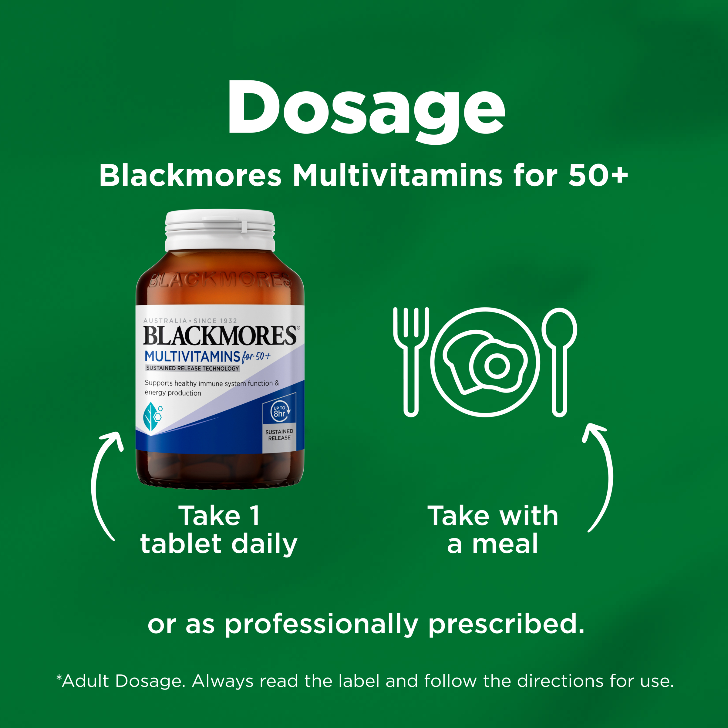 Blackmores Sustained Release Multivitamins For 50+ 90 tablets - Image 6