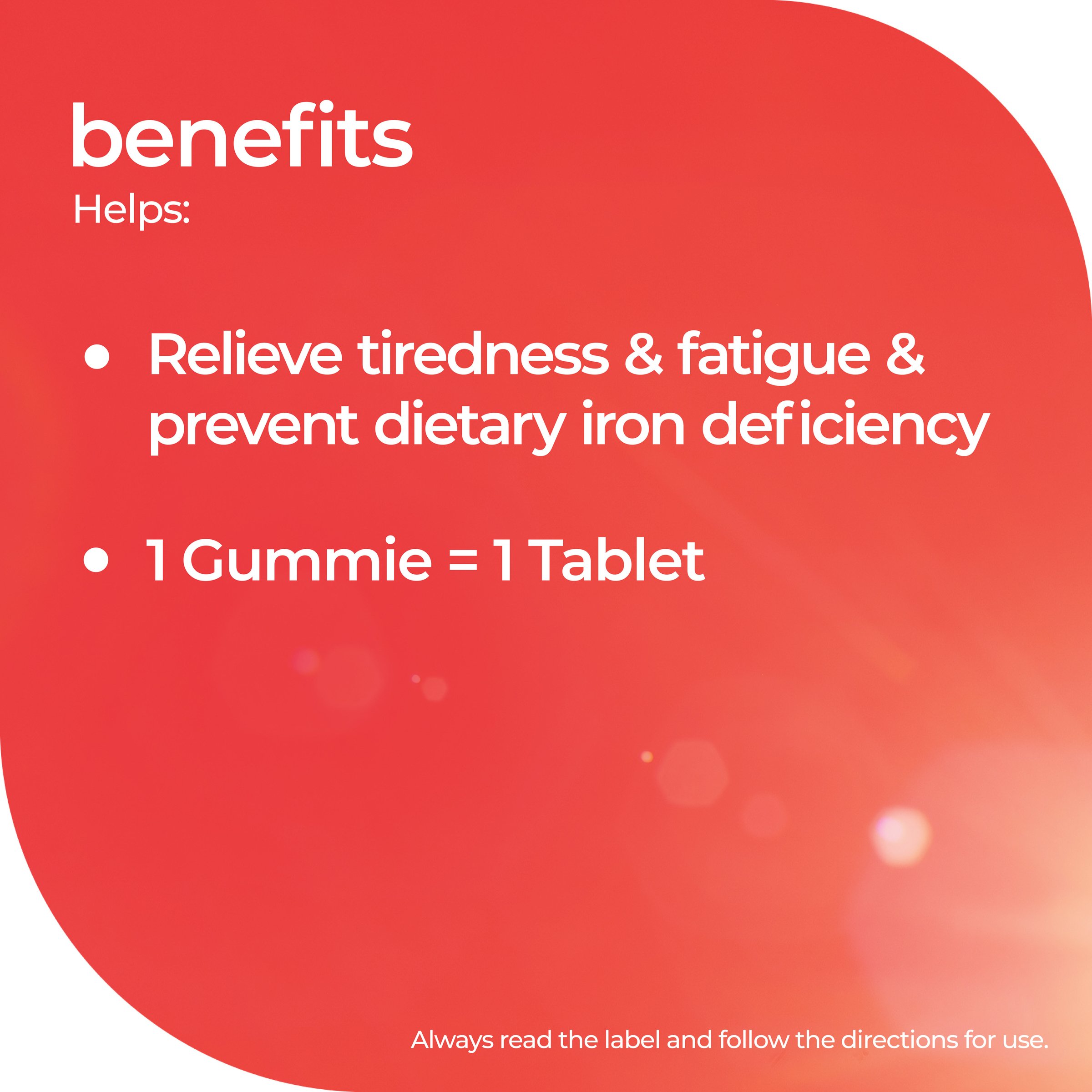 Nature's Way High Strength Adult Vita Gummies Iron 24mg - 30 pastilles - Image 6