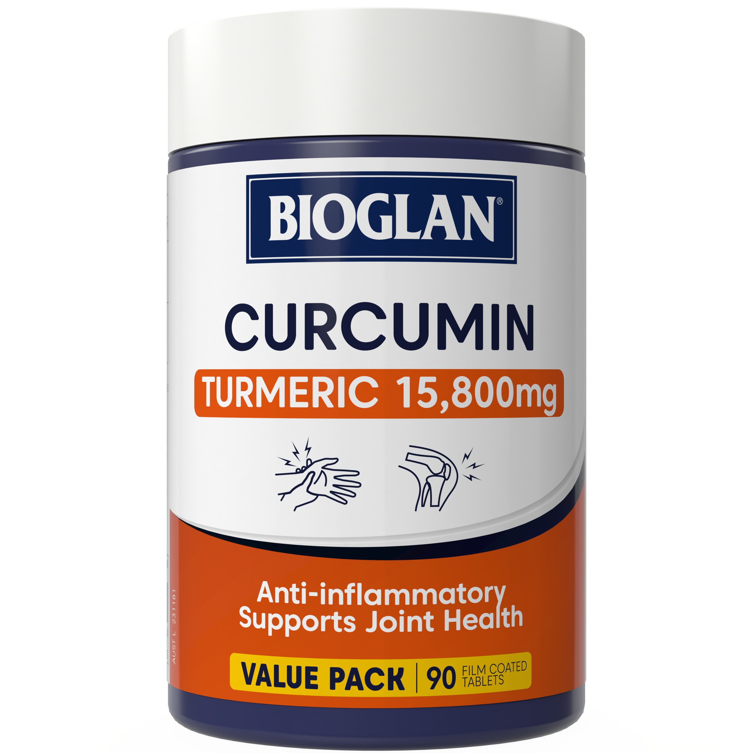 Bioglan Curcumin Turmeric 15,800mg - 90 tablets - Image 1