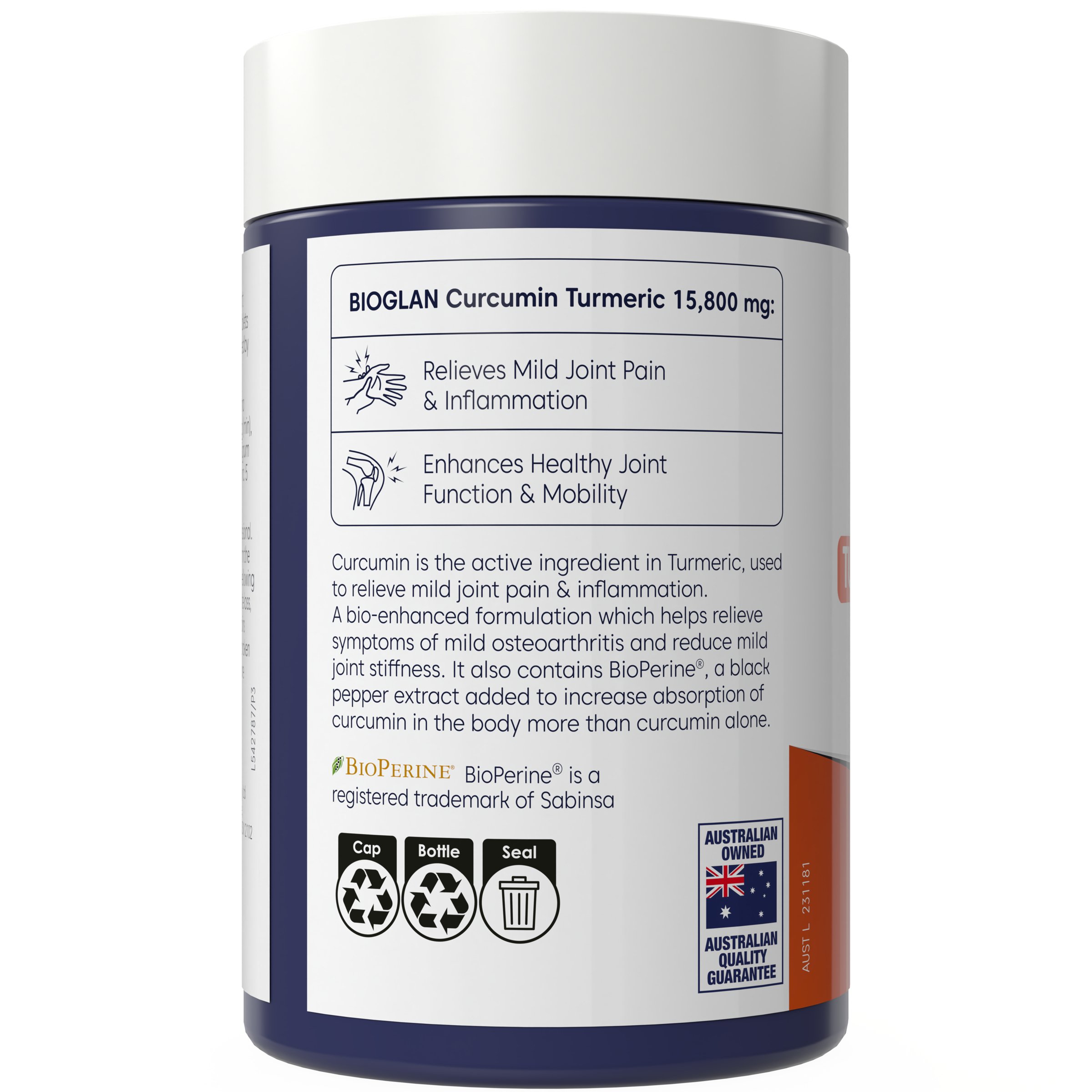 Bioglan Curcumin Turmeric 15,800mg - 90 tablets - Image 3
