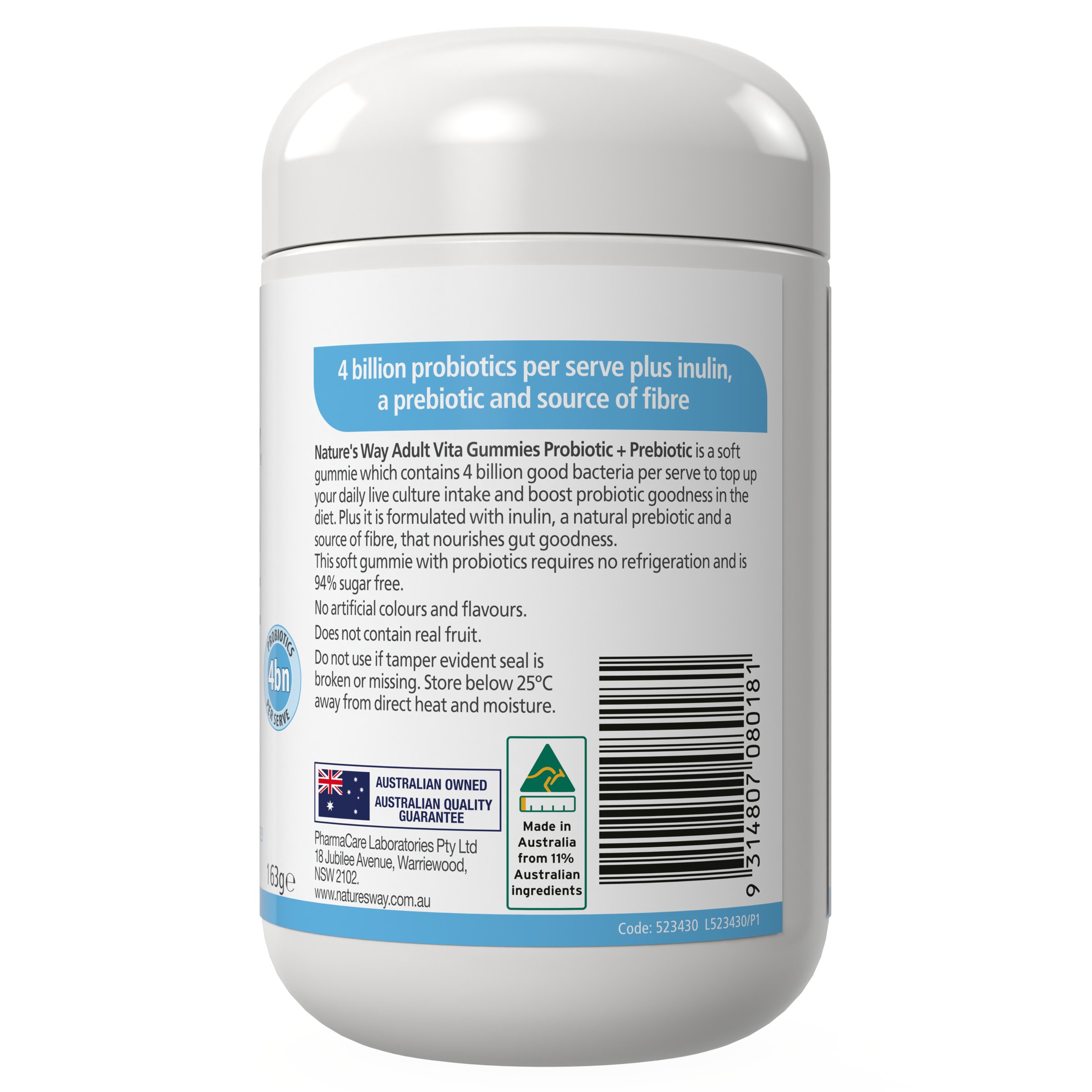 Nature's Way High Strength Adult Vita Gummies Probiotic 65 pastiles - Image 3