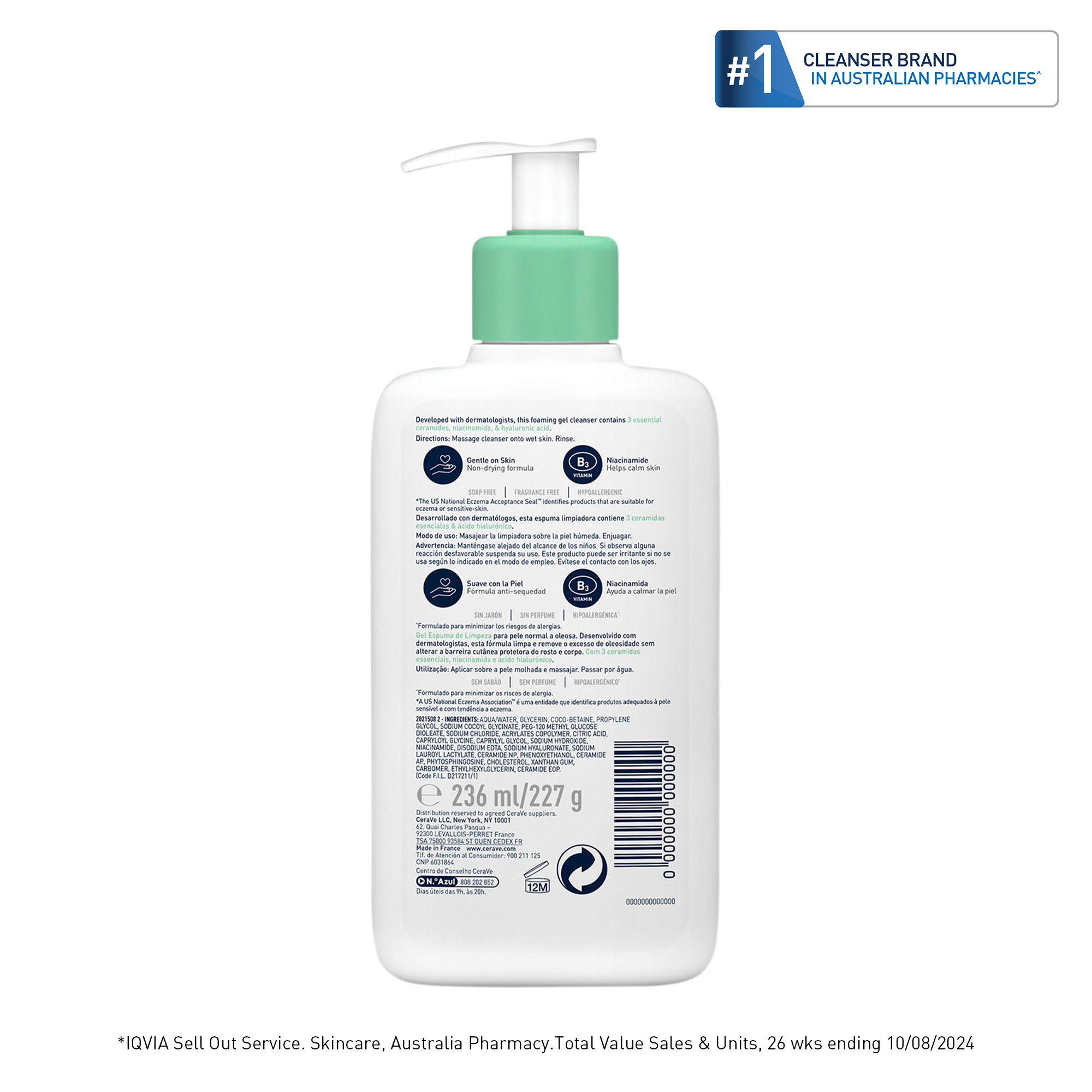 CeraVe Foaming Cleanser 236ml - Image 2