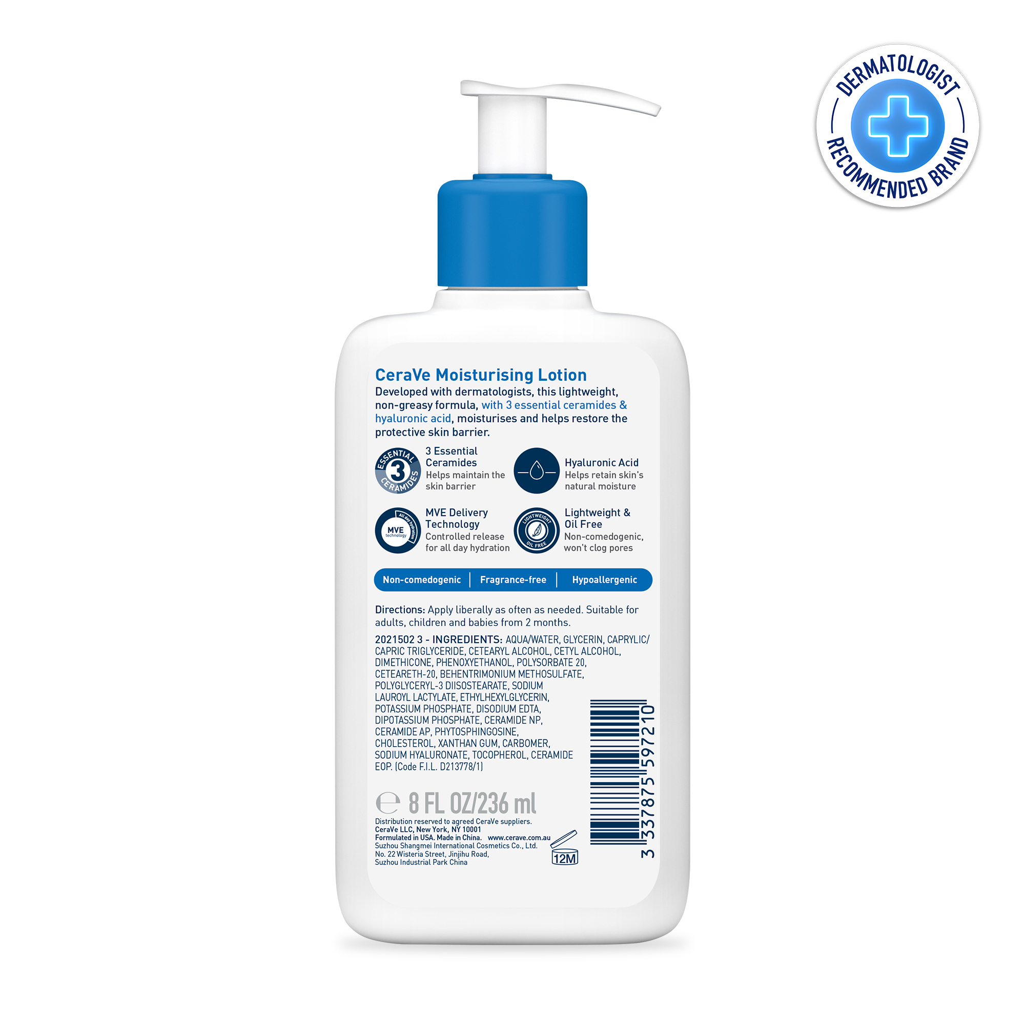 CeraVe Moisturising Lotion 236ml - Image 2