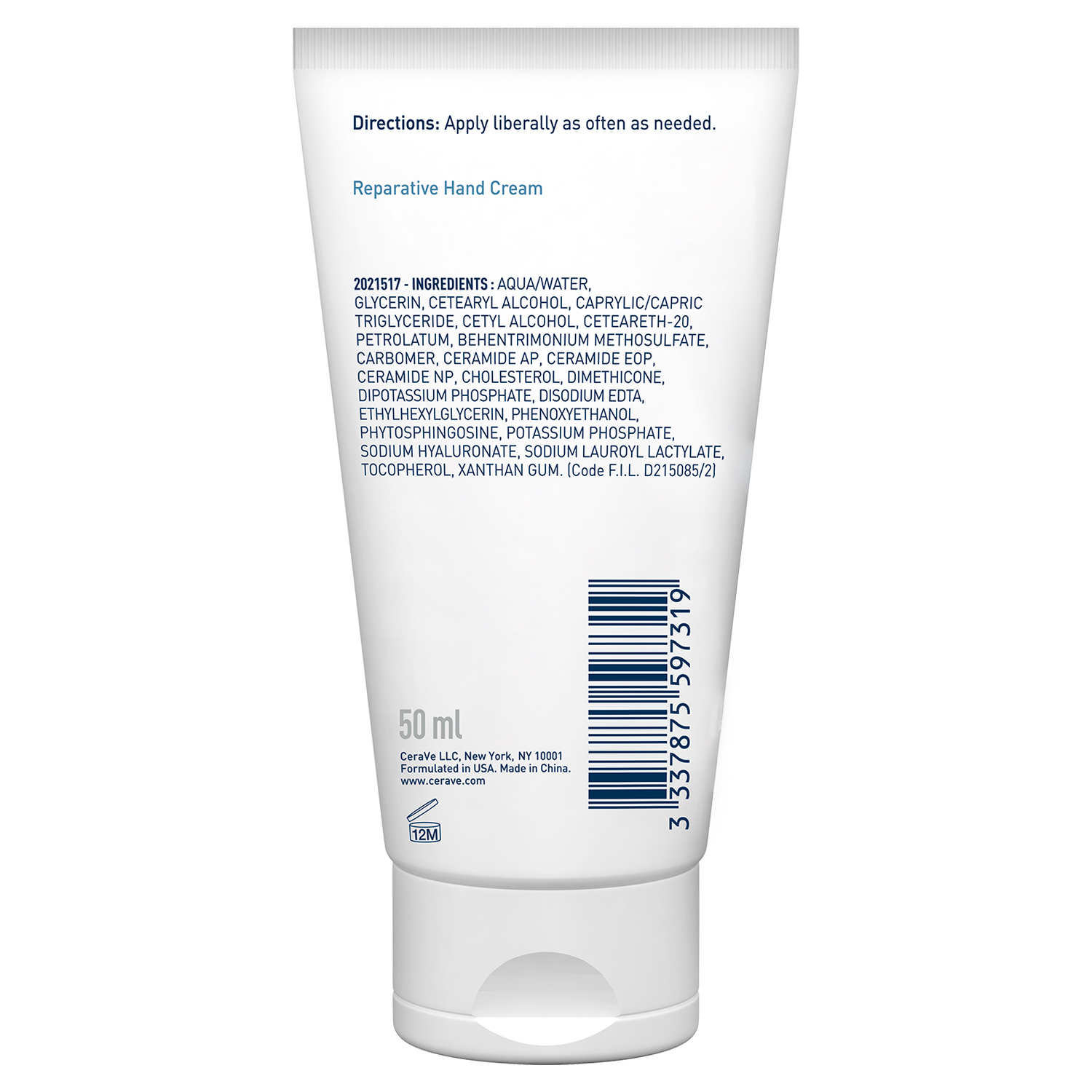 CeraVe Reparative Hand Cream 50ml - Image 2